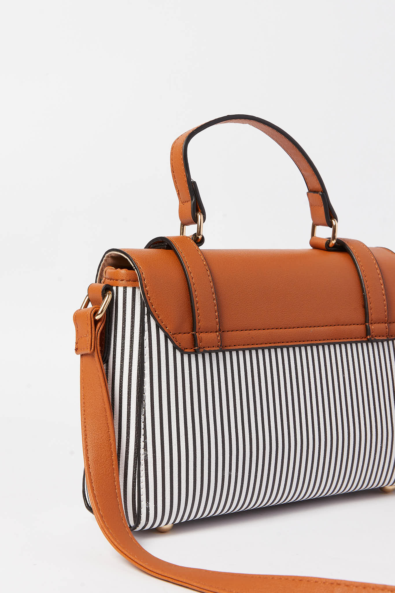 Redtag-Black-And-White-Nautical-Stripes-Satchel-Bag-Category:Bags,-Colour:Assorted,-Dept:Ladieswear,-Filter:Women's-Accessories,-New-In,-New-In-Women-ACC,-Non-Sale,-S23A,-Section:Women,-Women-Bags-Women-