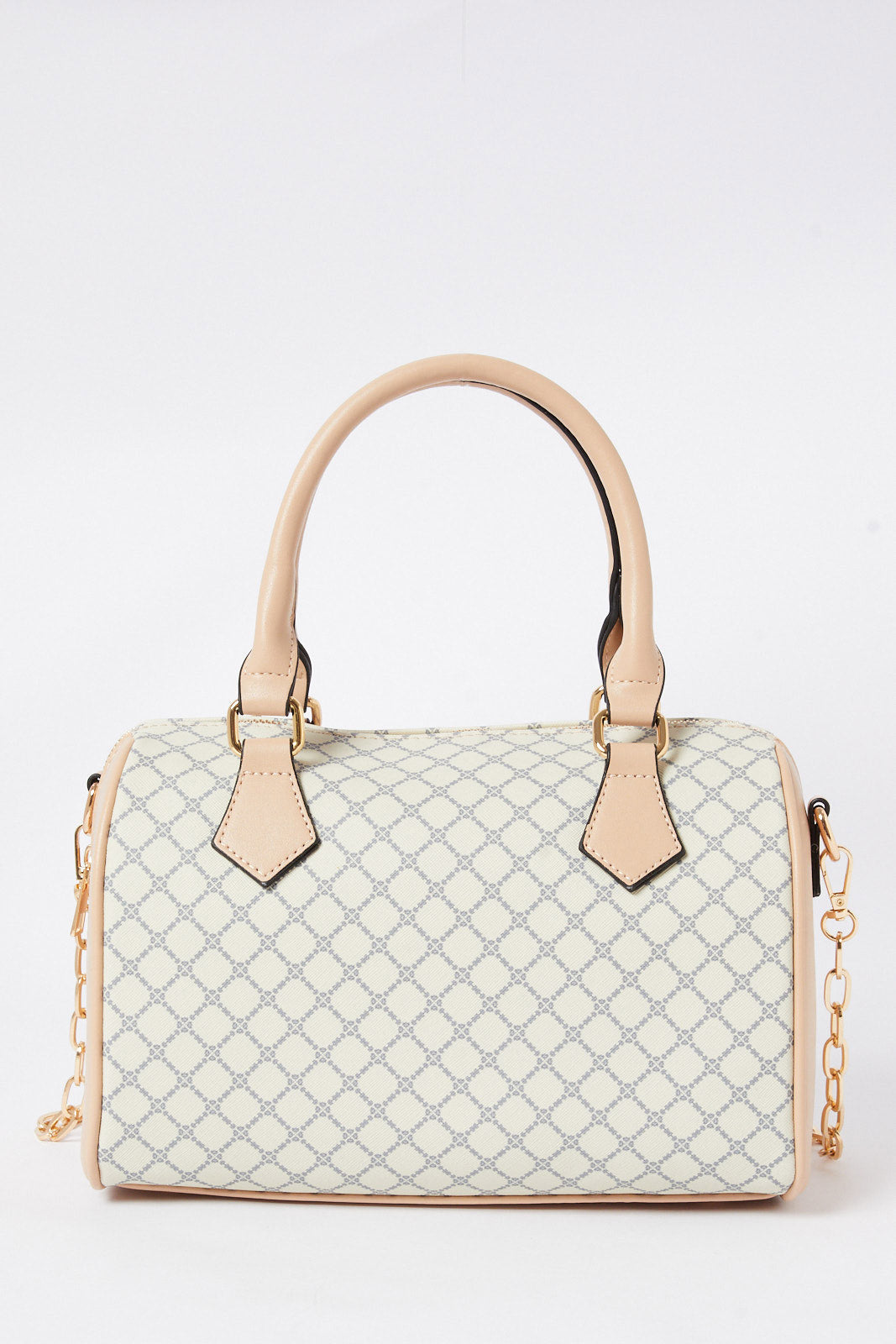 Redtag-Biege-Monogram-Day-Bag-Category:Bags,-Colour:Beige,-Deals:New-In,-Dept:Ladieswear,-Filter:Women's-Accessories,-New-In,-New-In-Women-ACC,-Non-Sale,-S23A,-Section:Women,-Women-Bags-Women-