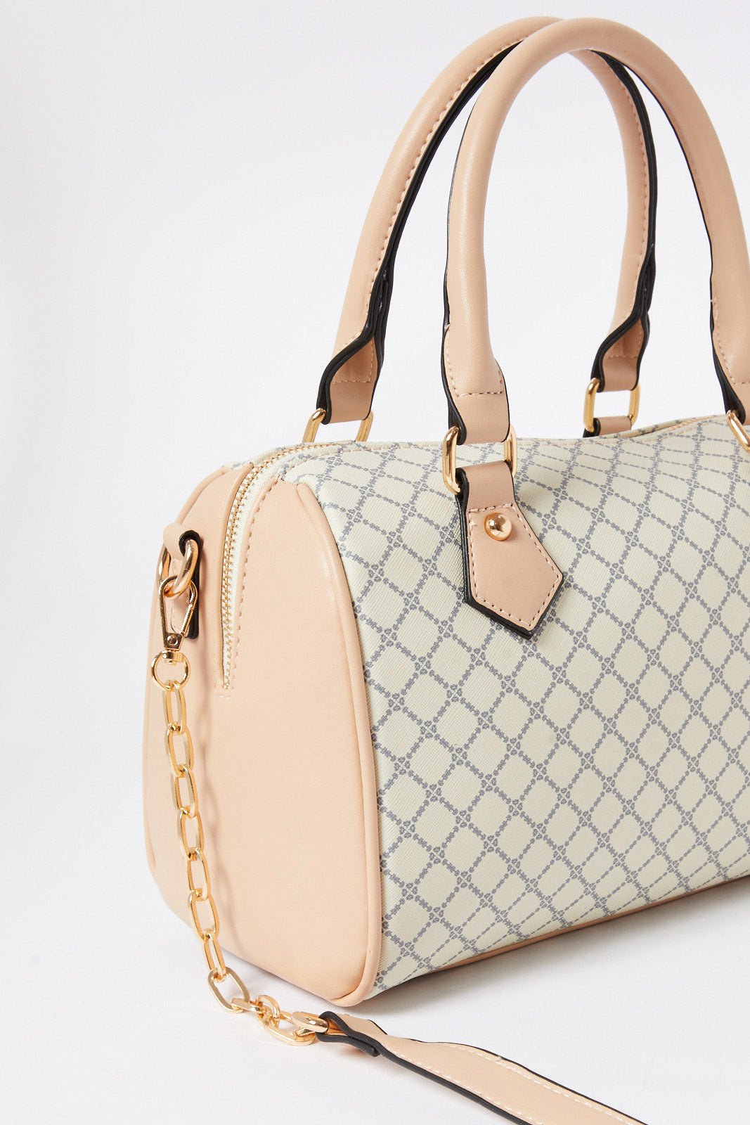 Redtag-Biege-Monogram-Day-Bag-Category:Bags,-Colour:Beige,-Deals:New-In,-Dept:Ladieswear,-Filter:Women's-Accessories,-New-In,-New-In-Women-ACC,-Non-Sale,-S23A,-Section:Women,-Women-Bags-Women-