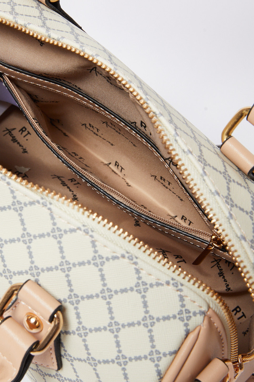 Redtag-Biege-Monogram-Day-Bag-Category:Bags,-Colour:Beige,-Deals:New-In,-Dept:Ladieswear,-Filter:Women's-Accessories,-New-In,-New-In-Women-ACC,-Non-Sale,-S23A,-Section:Women,-Women-Bags-Women-