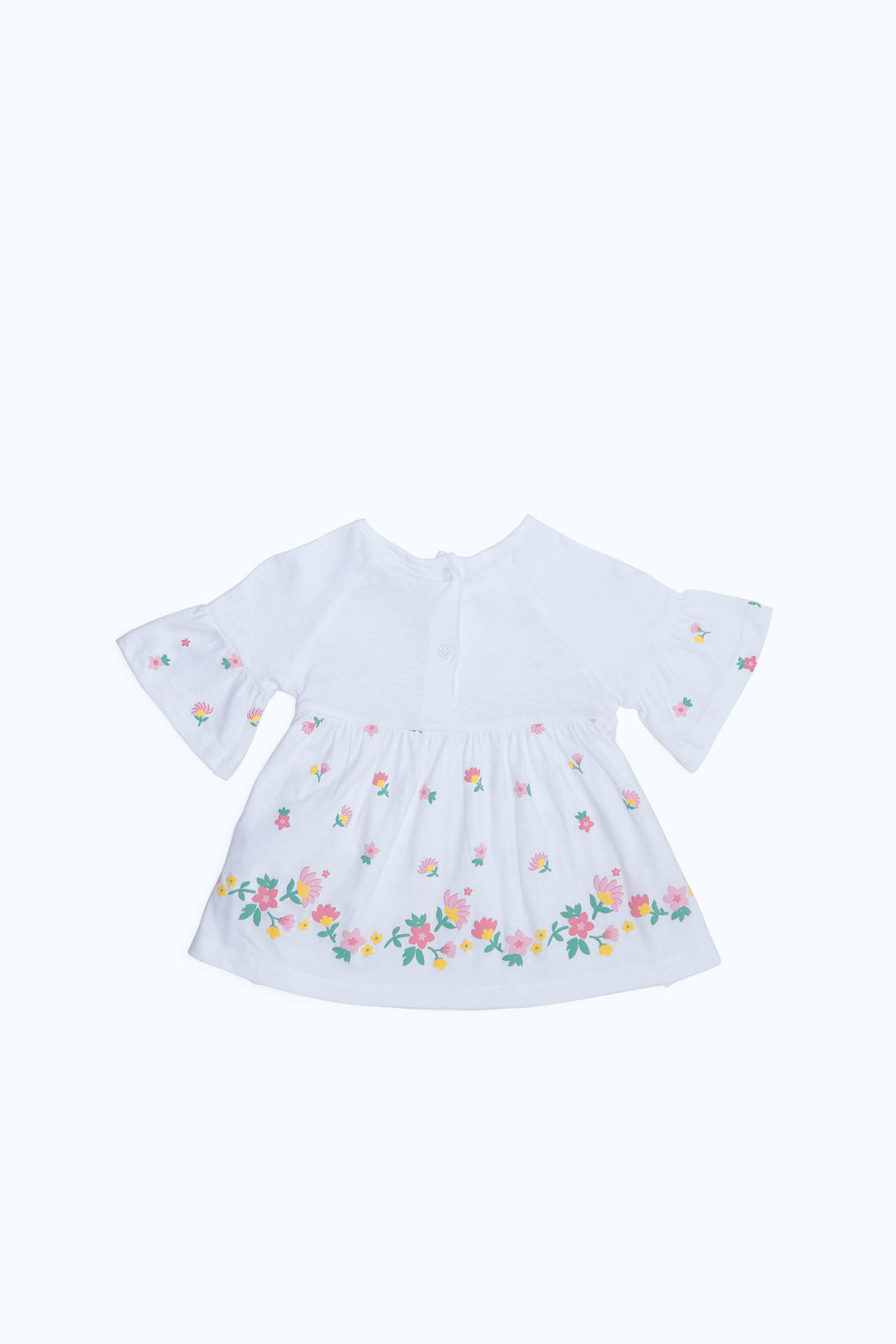 Redtag-Girls-White-Floral-Aop-Print-Knit-Blouse-Category:Blouses,-Colour:White,-Deals:New-In,-Dept:Girls,-Filter:Infant-Girls-(3-to-24-Mths),-ING-Blouses,-New-In-ING-APL,-Non-Sale,-S23B,-Section:Girls-(0-to-14Yrs)-Infant-Girls-3 to 24 Months