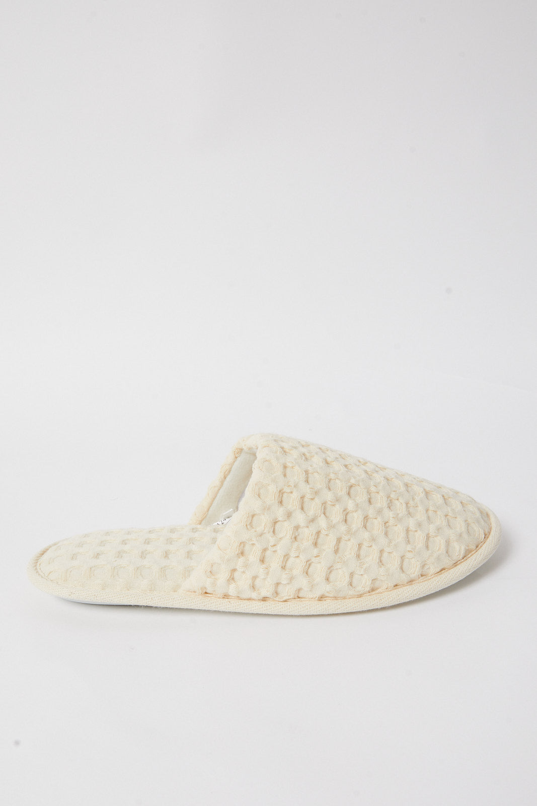 Redtag-Ivory-Waffle-Closed-Toe-Slipper-Category:Slippers,-Colour:Ivory,-Deals:New-In,-Filter:Women's-Footwear,-N/A,-New-In-Women-FOO,-Non-Sale,-S23A,-Section:Women,-Women-Slippers-Women's-