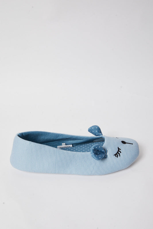 Redtag-Blue-Stripe-Bellerina-Category:Slippers,-Colour:Blue,-Deals:New-In,-Filter:Women's-Footwear,-N/A,-New-In-Women-FOO,-Non-Sale,-S23A,-Section:Women,-Women-Slippers-Women's-