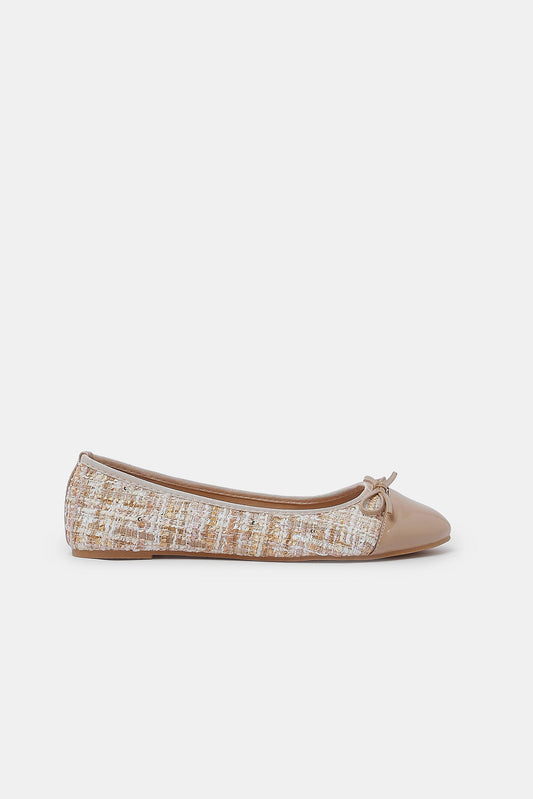 Redtag-Pink-Tweed-Ballerina-Category:Shoes,-Colour:Pink,-Deals:New-In,-Filter:Women's-Footwear,-N/A,-New-In-Women-FOO,-Non-Sale,-S23A,-Section:Women,-Women-Shoes-Women's-