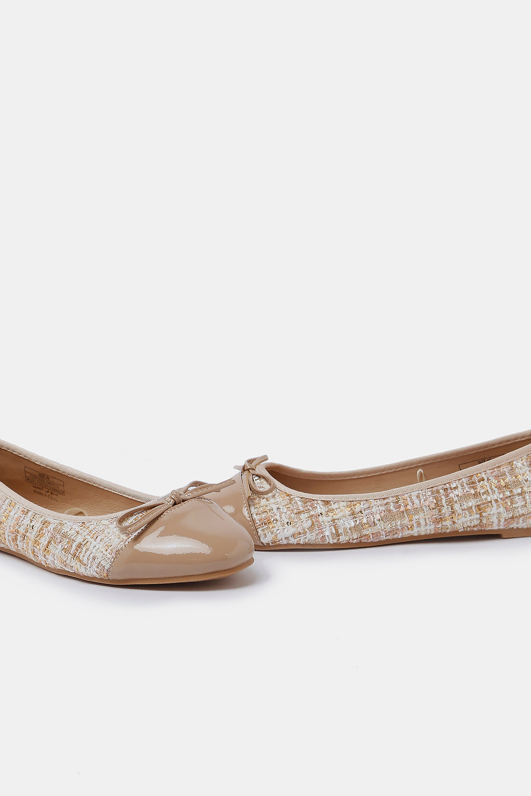 Redtag-Women-Beige-Tweed-Ballerina-Category:Shoes,-Colour:Beige,-Deals:2-FOR-69,-Deals:New-In,-Filter:Women's-Footwear,-N/A,-New-In-Women-FOO,-Non-Sale,-S23A,-Section:Women,-Women-Shoes-Women's-