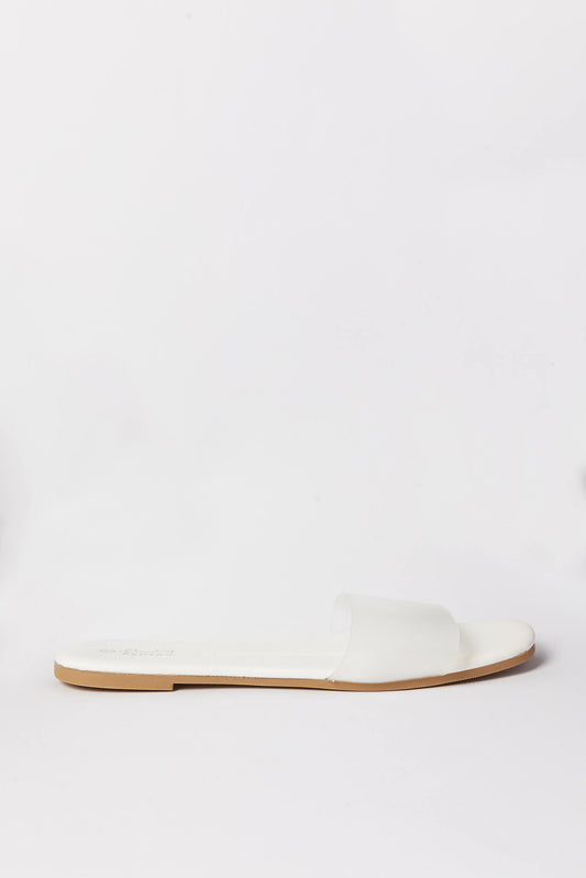 Redtag-White-Vinyl-Mule-Category:Sandals,-Colour:White,-Deals:New-In,-Filter:Women's-Footwear,-LEC-Sandals,-N/A,-New-In-Women-FOO,-Non-Sale,-S23A,-Section:Women-Women's-