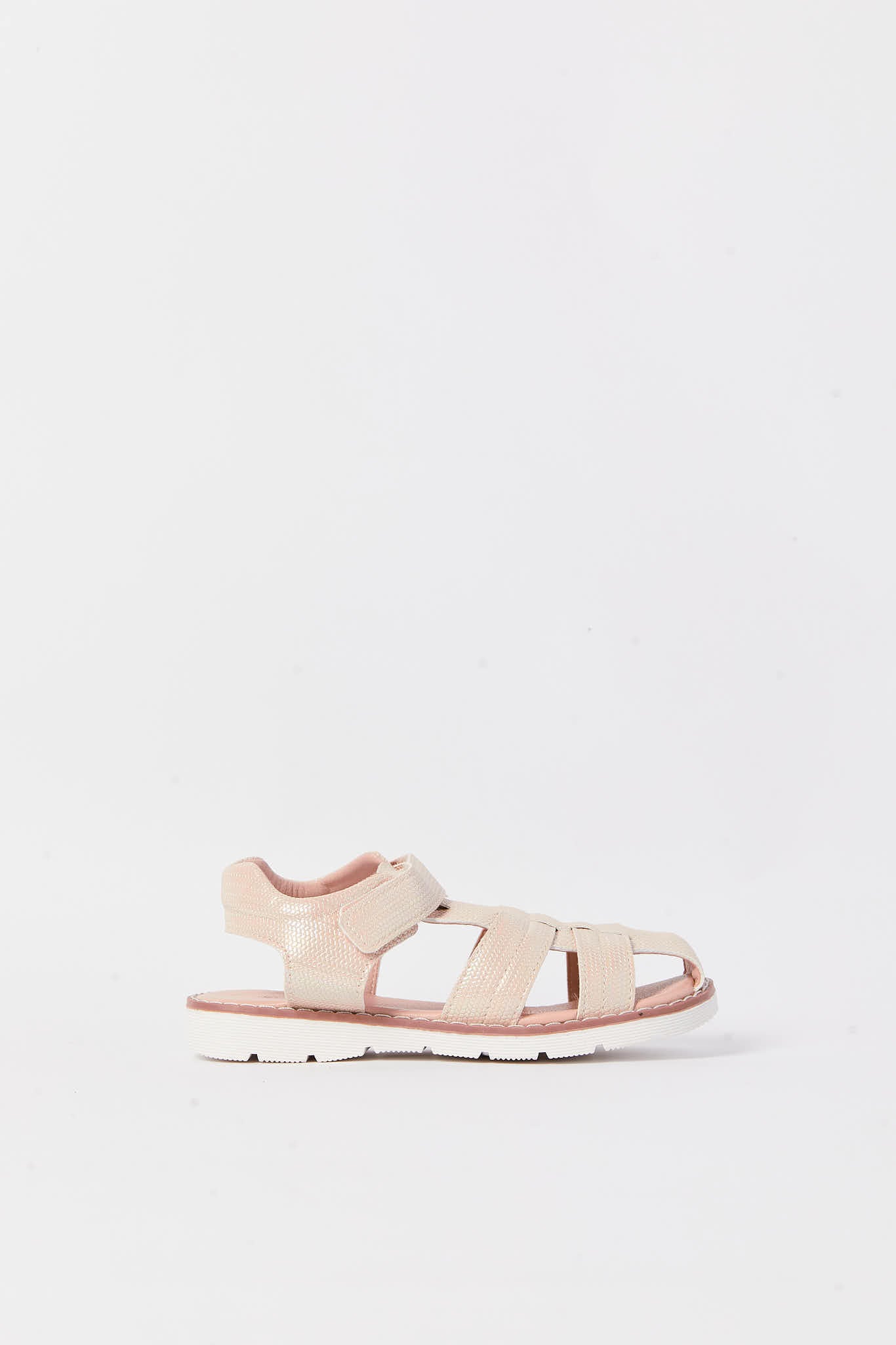 Redtag-Pink-Fisherman-Sandal-Category:Sandals,-Colour:Pink,-Deals:New-In,-Filter:Girls-Footwear-(3-to-5-Yrs),-GIR-Sandals,-N/A,-New-In-GIR-FOO,-Non-Sale,-S23A,-Section:Girls-(0-to-14Yrs)-Girls-3 to 5 Years