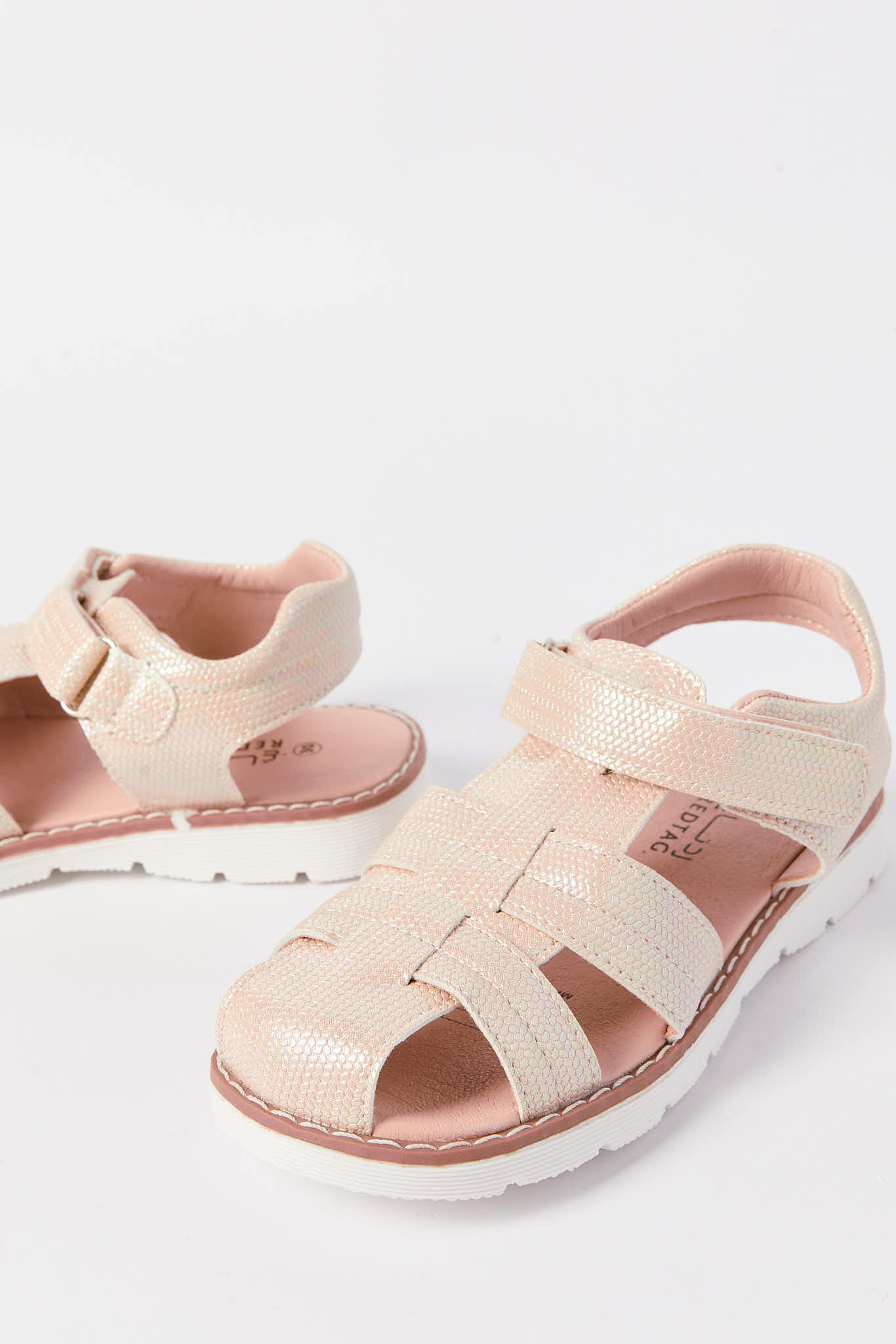 Redtag-Pink-Fisherman-Sandal-Category:Sandals,-Colour:Pink,-Deals:New-In,-Filter:Girls-Footwear-(3-to-5-Yrs),-GIR-Sandals,-N/A,-New-In-GIR-FOO,-Non-Sale,-S23A,-Section:Girls-(0-to-14Yrs)-Girls-3 to 5 Years