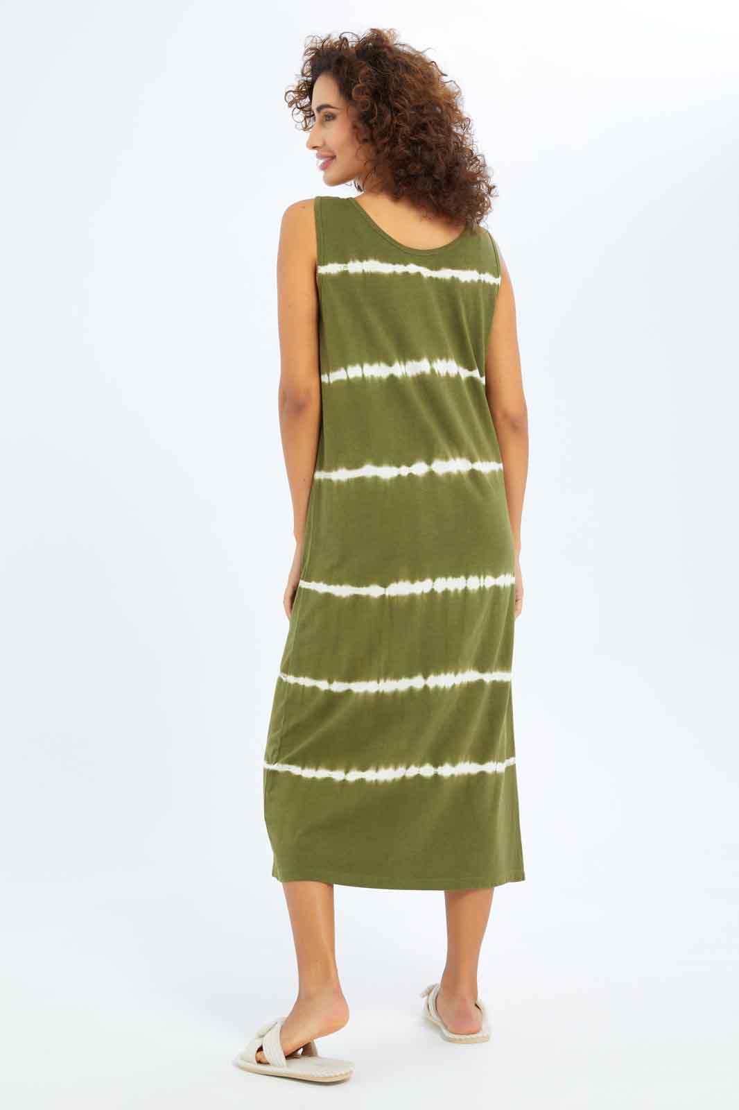 Redtag-Women-Green-Color-Tie-&-Dye-Sleeveless-Nightgown-Category:Nightgowns,-Colour:Green,-Deals:New-In,-Dept:Ladieswear,-Filter:Women's-Clothing,-New-In-Women-APL,-Non-Sale,-S23A,-Section:Women,-Women-Nightgowns--