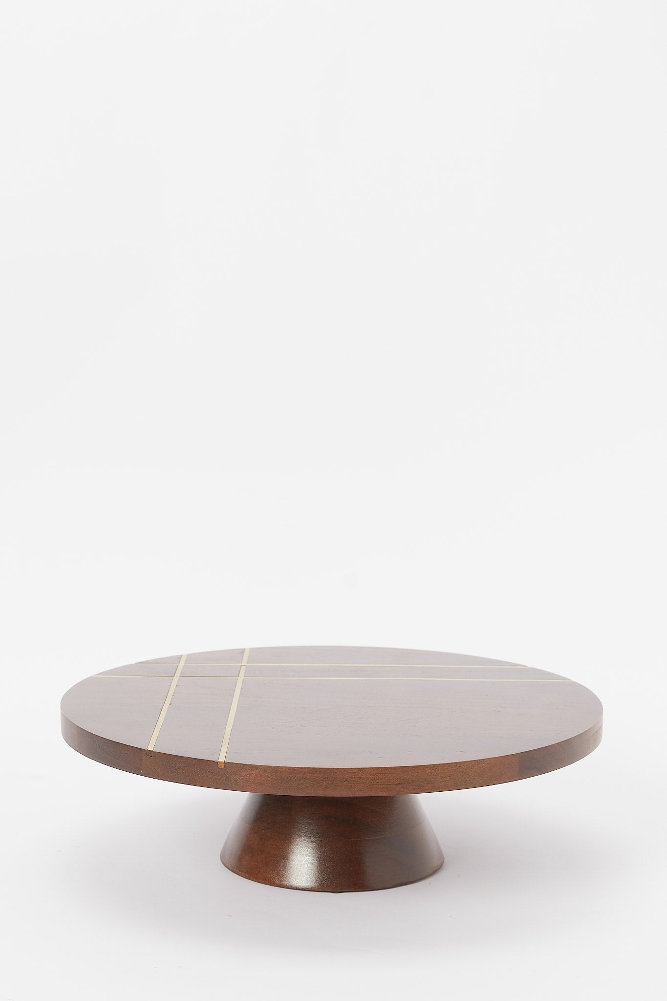 Redtag-Brown-Wooden-Round-Cake-Stand-With-Brass-Wire-Embellishment-Category:Bakeware,-Colour:Brown,-Deals:New-In,-Dept:Home,-Filter:Home-Dining,-H1:HMW,-H2:DIN,-H3:SEW,-H4:SSI,-HMW-DIN-Serveware,-New-In-HMW-DIN,-Non-Sale,-S23B,-Season:S23B,-Section:Homewares-Home-Dining-