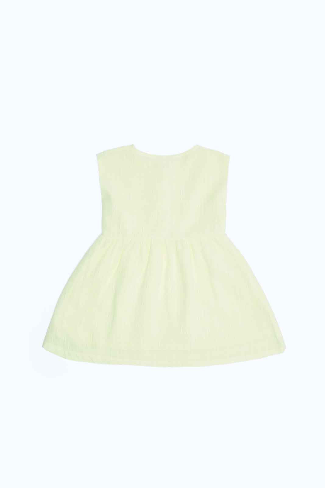 Redtag-Girls-Orange-Solid-Front-Bow-Dress-Category:Dresses,-Colour:Orange,-Deals:2-FOR-69,-Deals:New-In,-Dept:Girls,-Filter:Infant-Girls-(3-to-24-Mths),-ING-Dresses,-MQN,-New-In-ING-APL,-Non-Sale,-S23B,-Section:Girls-(0-to-14Yrs)-Infant-Girls-3 to 24 Months