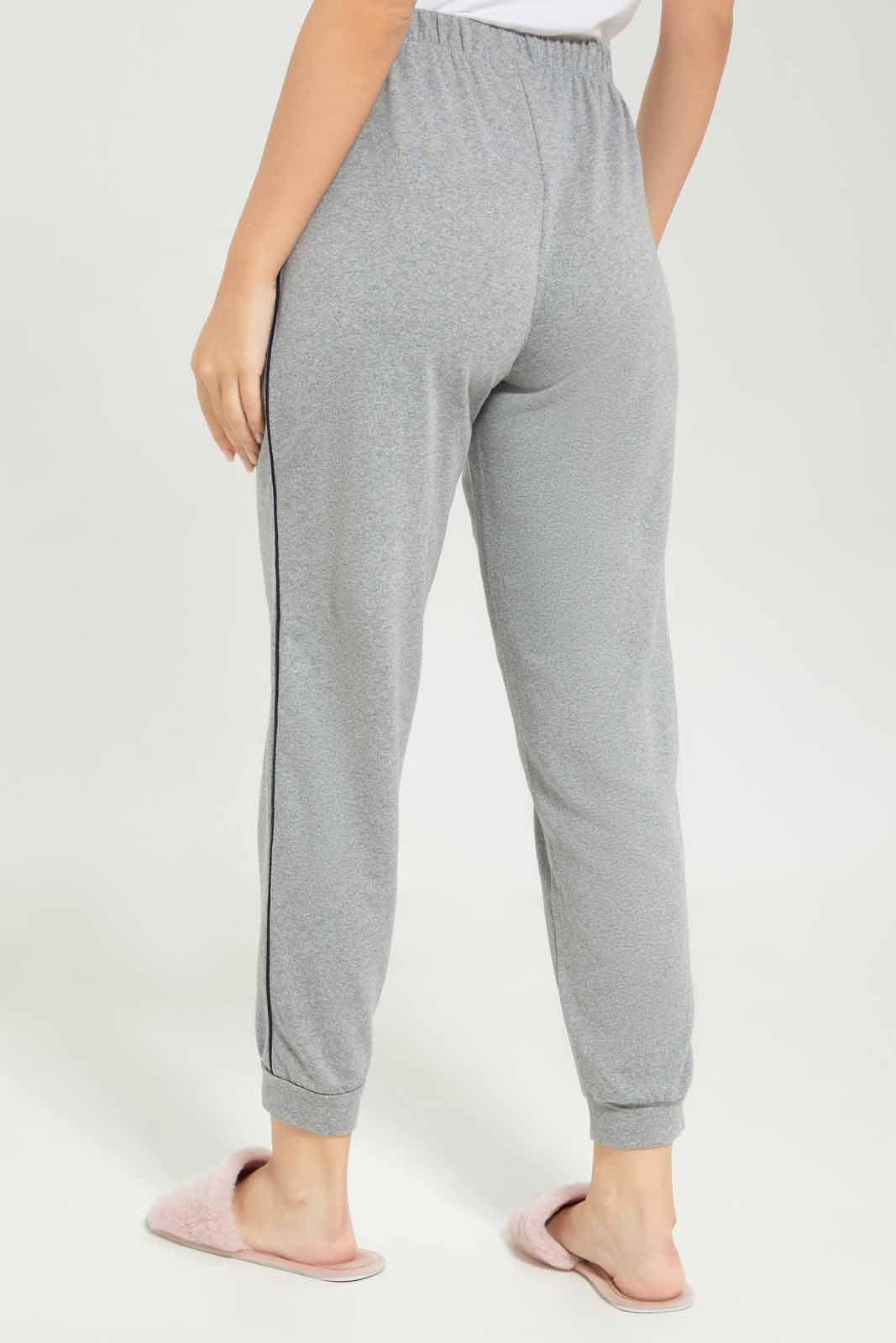 Women Grey Solid Pajama Bottom