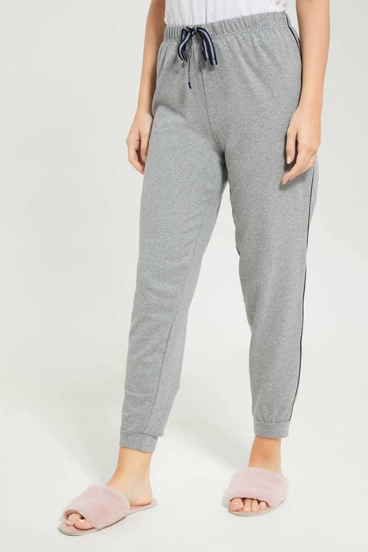 Women Grey Solid Pajama Bottom