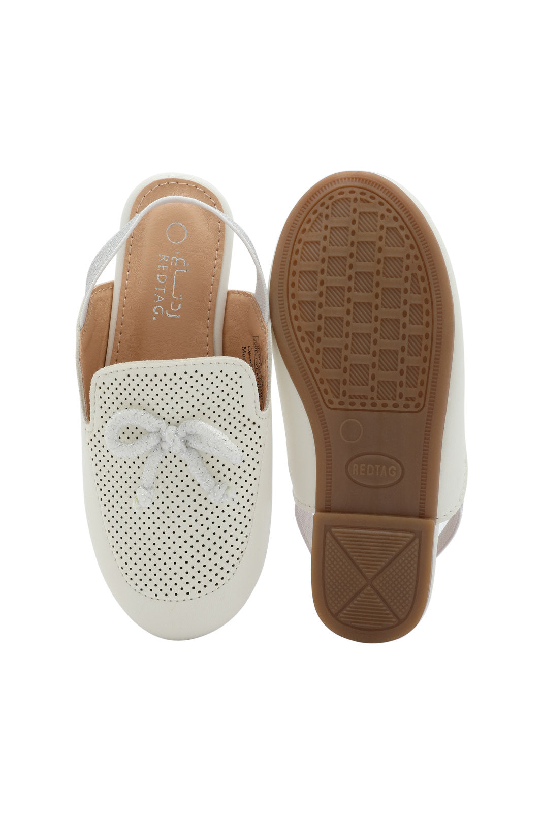 Redtag-White-Bow-Trim-Mule-(-Repeat-)-Category:Shoes,-Colour:White,-Deals:New-In,-Filter:Girls-Footwear-(3-to-5-Yrs),-GIR-Shoes,-N/A,-New-In-GIR-FOO,-Non-Sale,-S23A,-Section:Girls-(0-to-14Yrs)-Girls-3 to 5 Years