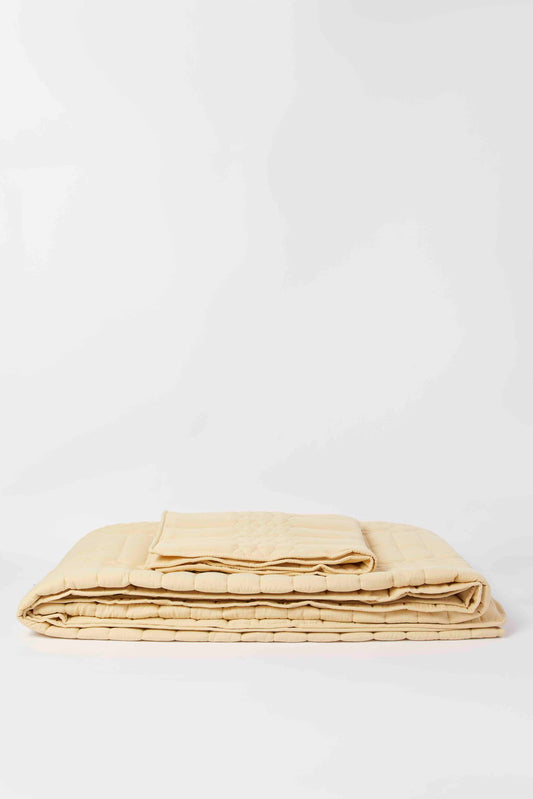 Redtag-Pale-Yellow-2-Piece-Diamond-Quilted-Bedspread-(Single-Size)-Category:Bedspreads,-Colour:Yellow,-Deals:New-In,-Dept:Home,-Filter:Home-Bedroom,-HMW-BED-Bedspreads,-New-In-HMW-BED,-Non-Sale,-S23A,-Section:Homewares-Home-Bedroom-
