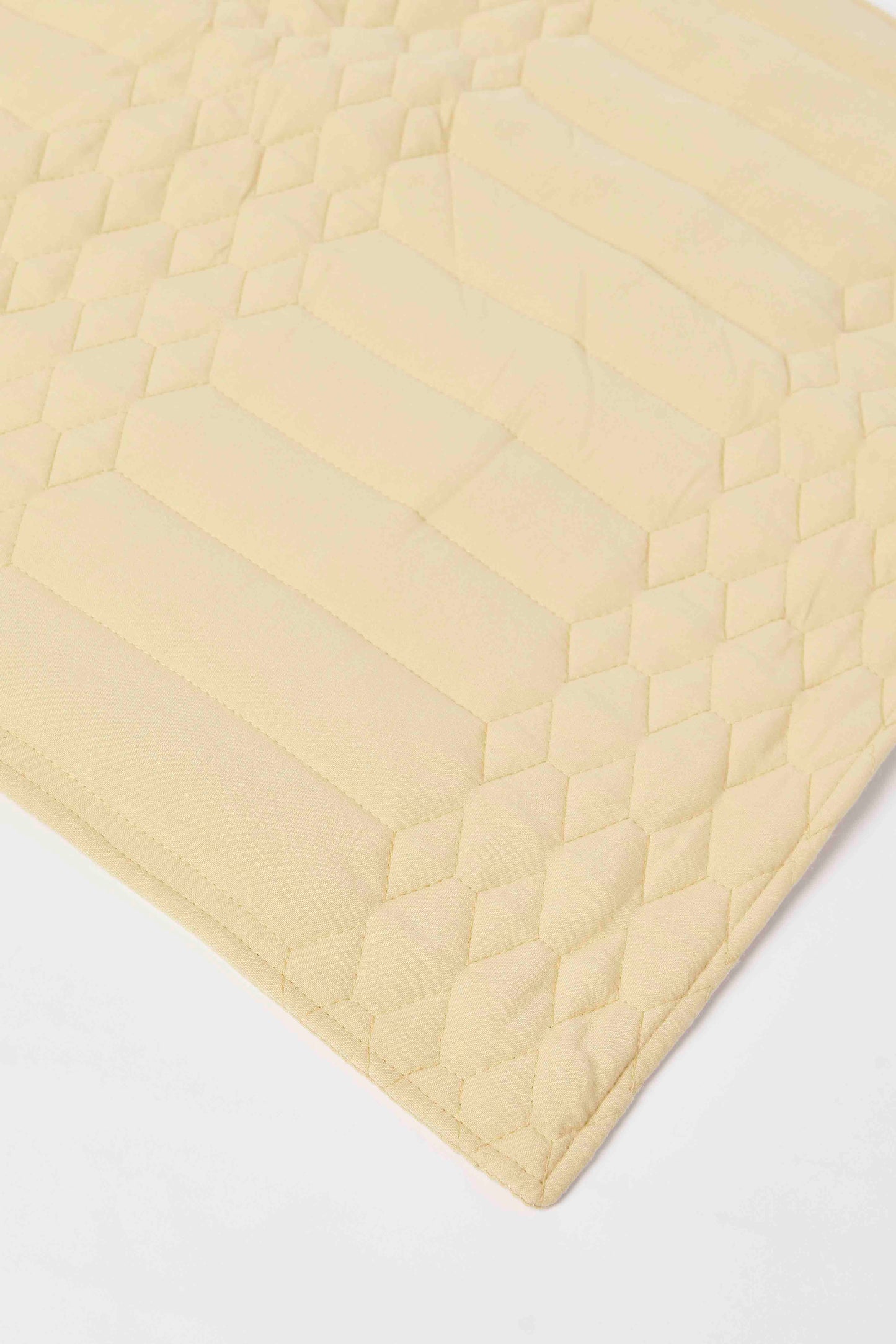 Redtag-Pale-Yellow-3-Piece-Diamod-Quilted-Bedspread-(Double-Size)-Category:Bedspreads,-Colour:Yellow,-Deals:New-In,-Dept:Home,-Filter:Home-Bedroom,-HMW-BED-Bedspreads,-New-In-HMW-BED,-Non-Sale,-S23A,-Section:Homewares-Home-Bedroom-
