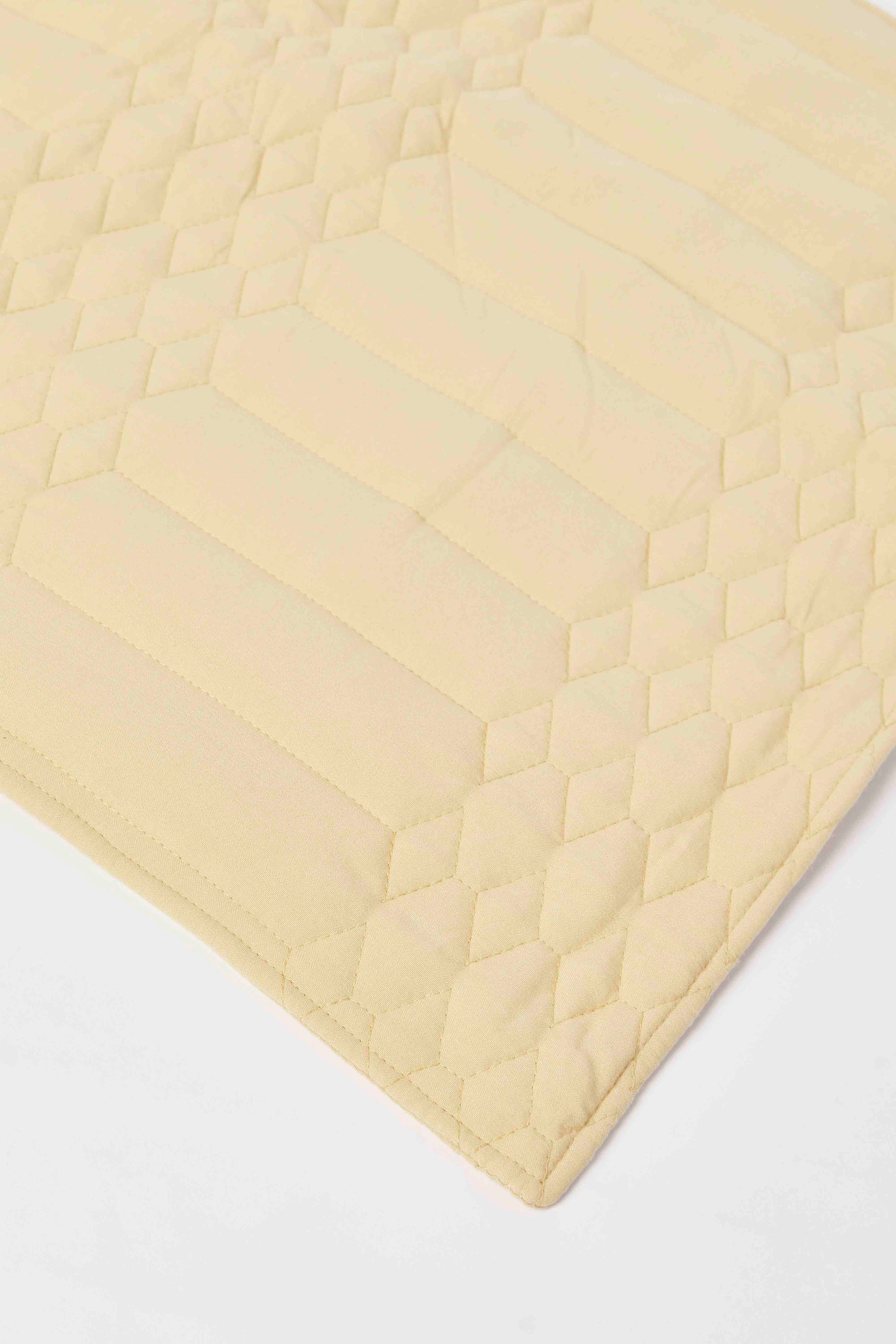 Redtag-Pale-Yellow-3-Piece-Diamod-Quilted-Bedspread-(Double-Size)-Category:Bedspreads,-Colour:Yellow,-Deals:New-In,-Dept:Home,-Filter:Home-Bedroom,-HMW-BED-Bedspreads,-New-In-HMW-BED,-Non-Sale,-S23A,-Section:Homewares-Home-Bedroom-