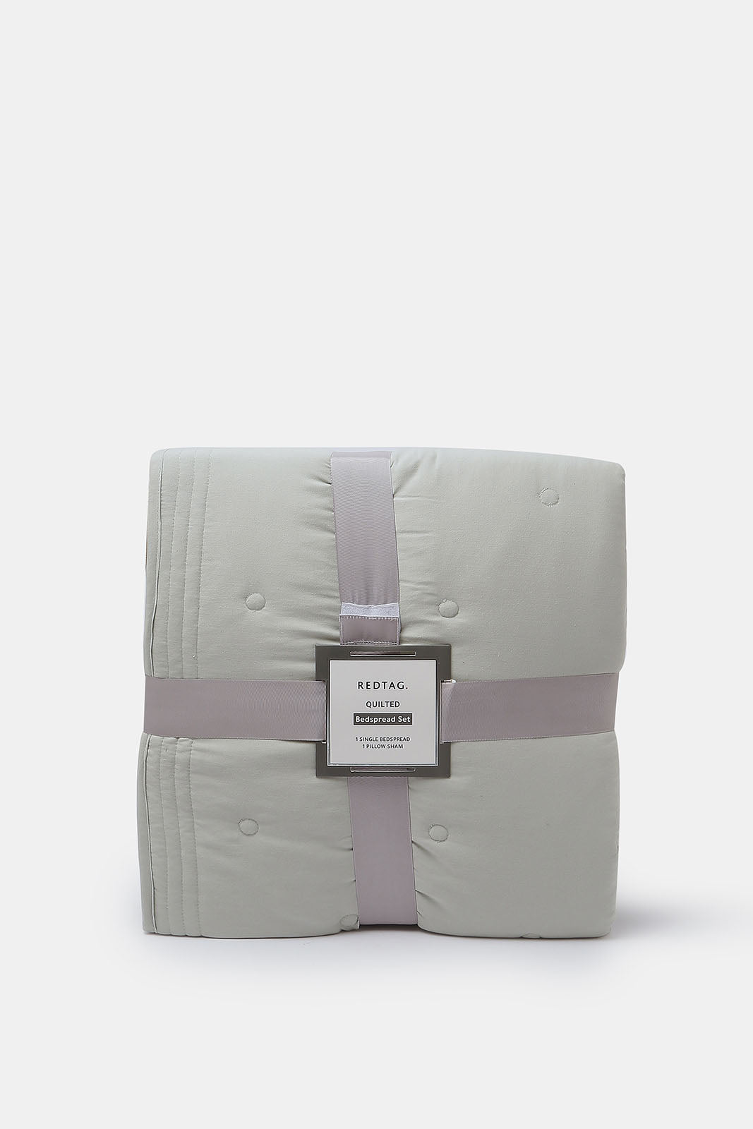 Redtag-Grey-3-Piece-Quilted-Bedspread-(Double-Size)-Category:Bedspreads,-Colour:Grey,-Deals:New-In,-Dept:Home,-Filter:Home-Bedroom,-HMW-BED-Bedspreads,-New-In-HMW-BED,-Non-Sale,-S23A,-Section:Homewares-Home-Bedroom-
