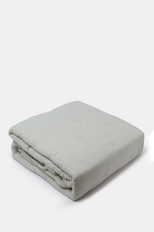 Redtag-Grey-3-Piece-Quilted-Bedspread-(Double-Size)-Category:Bedspreads,-Colour:Grey,-Deals:New-In,-Dept:Home,-Filter:Home-Bedroom,-HMW-BED-Bedspreads,-New-In-HMW-BED,-Non-Sale,-S23A,-Section:Homewares-Home-Bedroom-