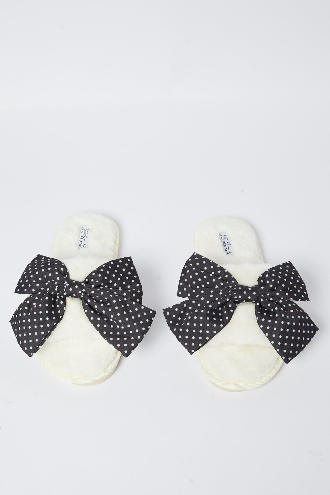 Redtag-White-Bow-Trim-Slide-Category:Slippers,-Colour:White,-Deals:New-In,-Filter:Women's-Footwear,-N/A,-New-In-Women-FOO,-Non-Sale,-S23A,-Section:Women,-Women-Slippers-Women's-