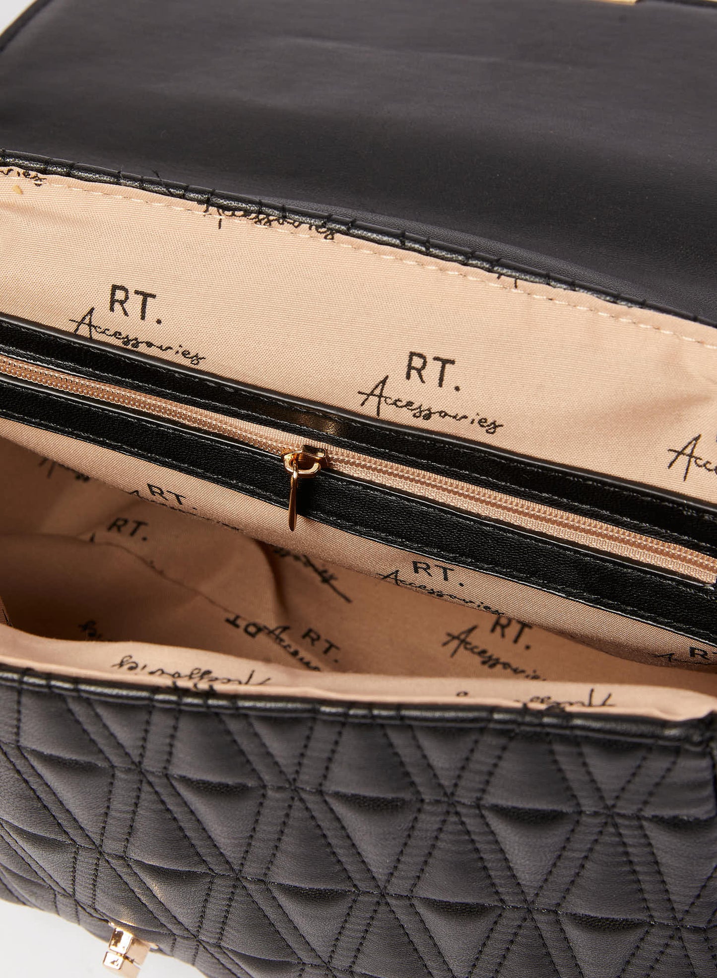 Redtag-Black-Quilting-Day-Bag-Category:Bags,-Colour:Black,-Dept:Ladieswear,-Filter:Women's-Accessories,-New-In,-New-In-Women-ACC,-Non-Sale,-S23A,-Section:Women,-Women-Bags-Women-