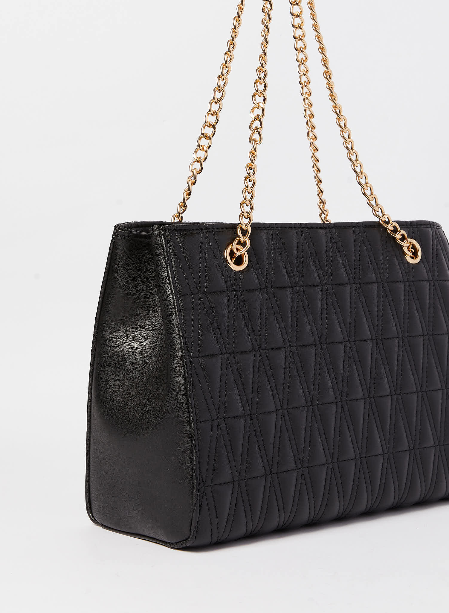 Redtag-Black-Quilting-Tote-Bag-Category:Bags,-Colour:Black,-Dept:Ladieswear,-Filter:Women's-Accessories,-New-In,-New-In-Women-ACC,-Non-Sale,-S23A,-Section:Women,-Women-Bags-Women-