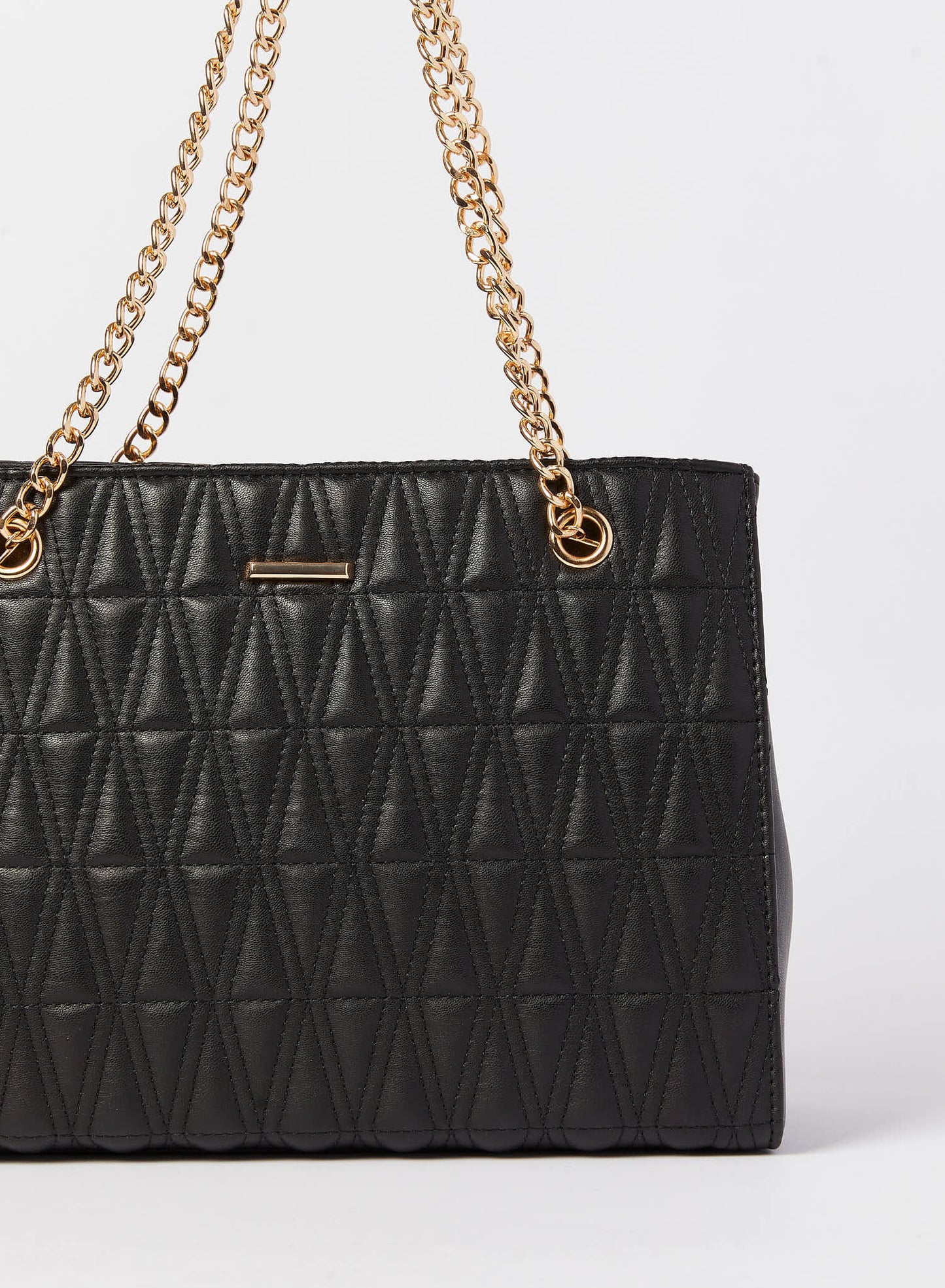 Redtag-Black-Quilting-Tote-Bag-Category:Bags,-Colour:Black,-Dept:Ladieswear,-Filter:Women's-Accessories,-New-In,-New-In-Women-ACC,-Non-Sale,-S23A,-Section:Women,-Women-Bags-Women-