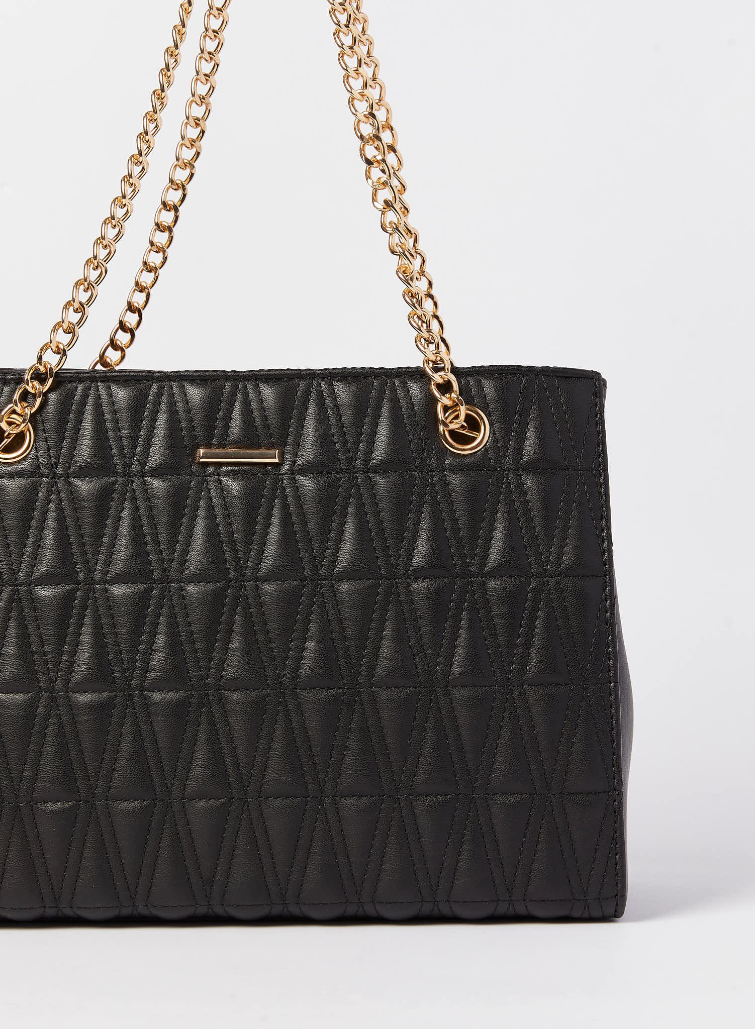 Redtag-Black-Quilting-Tote-Bag-Category:Bags,-Colour:Black,-Dept:Ladieswear,-Filter:Women's-Accessories,-New-In,-New-In-Women-ACC,-Non-Sale,-S23A,-Section:Women,-Women-Bags-Women-