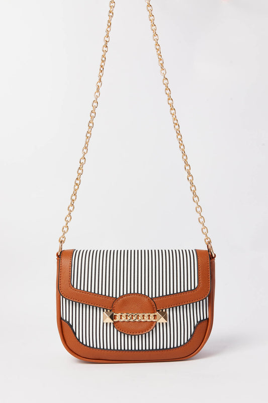 Redtag-White-And-Black-Nautical-Stripes-Cross-Body-Bag-Category:Bags,-Colour:Assorted,-Dept:Ladieswear,-Filter:Women's-Accessories,-New-In,-New-In-Women-ACC,-Non-Sale,-S23A,-Section:Women,-Women-Bags-Women-