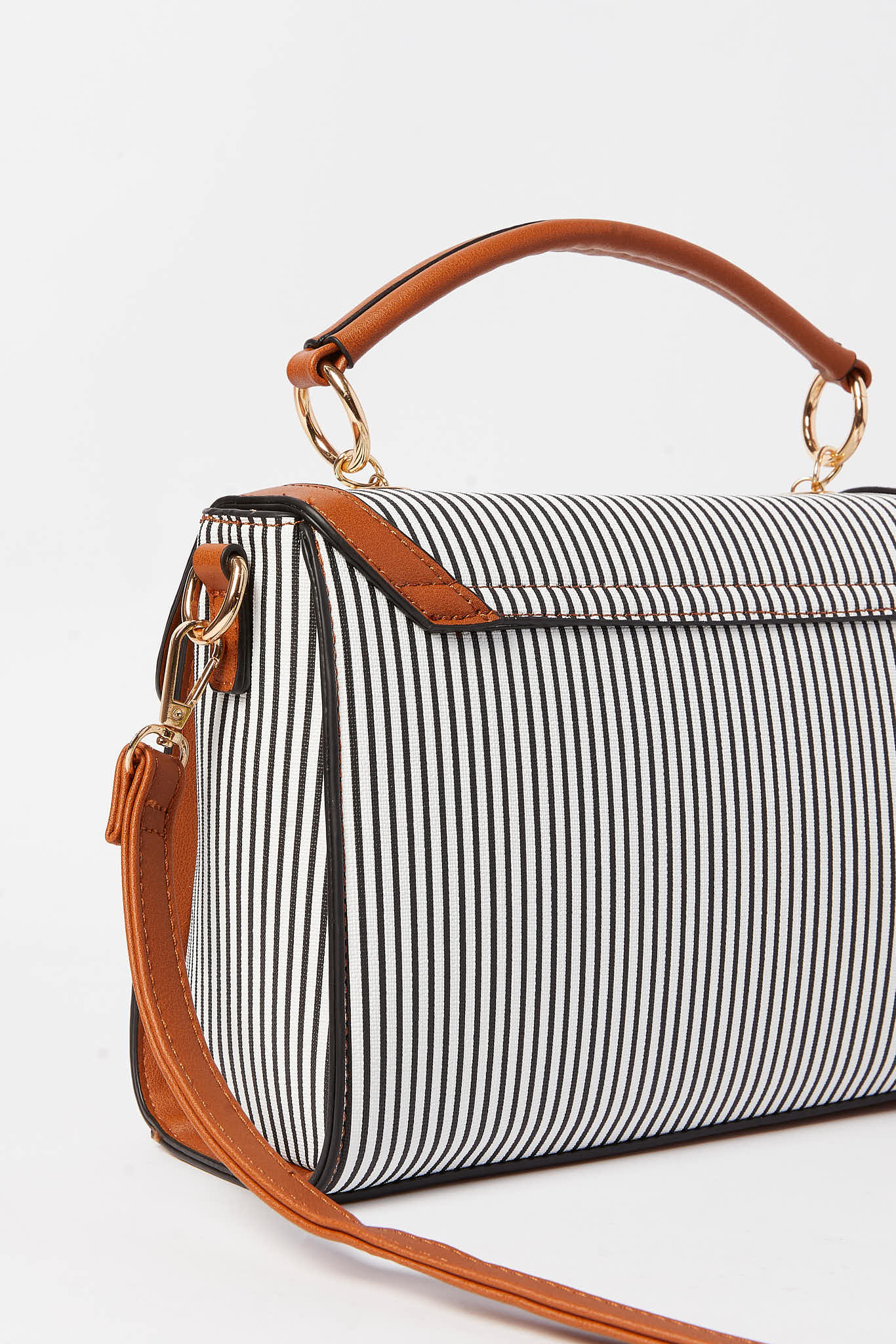 Redtag-White-And-Black-Nautical-Stripes-Day-Bag-Category:Bags,-Colour:Assorted,-Dept:Ladieswear,-Filter:Women's-Accessories,-New-In,-New-In-Women-ACC,-Non-Sale,-S23A,-Section:Women,-Women-Bags-Women-