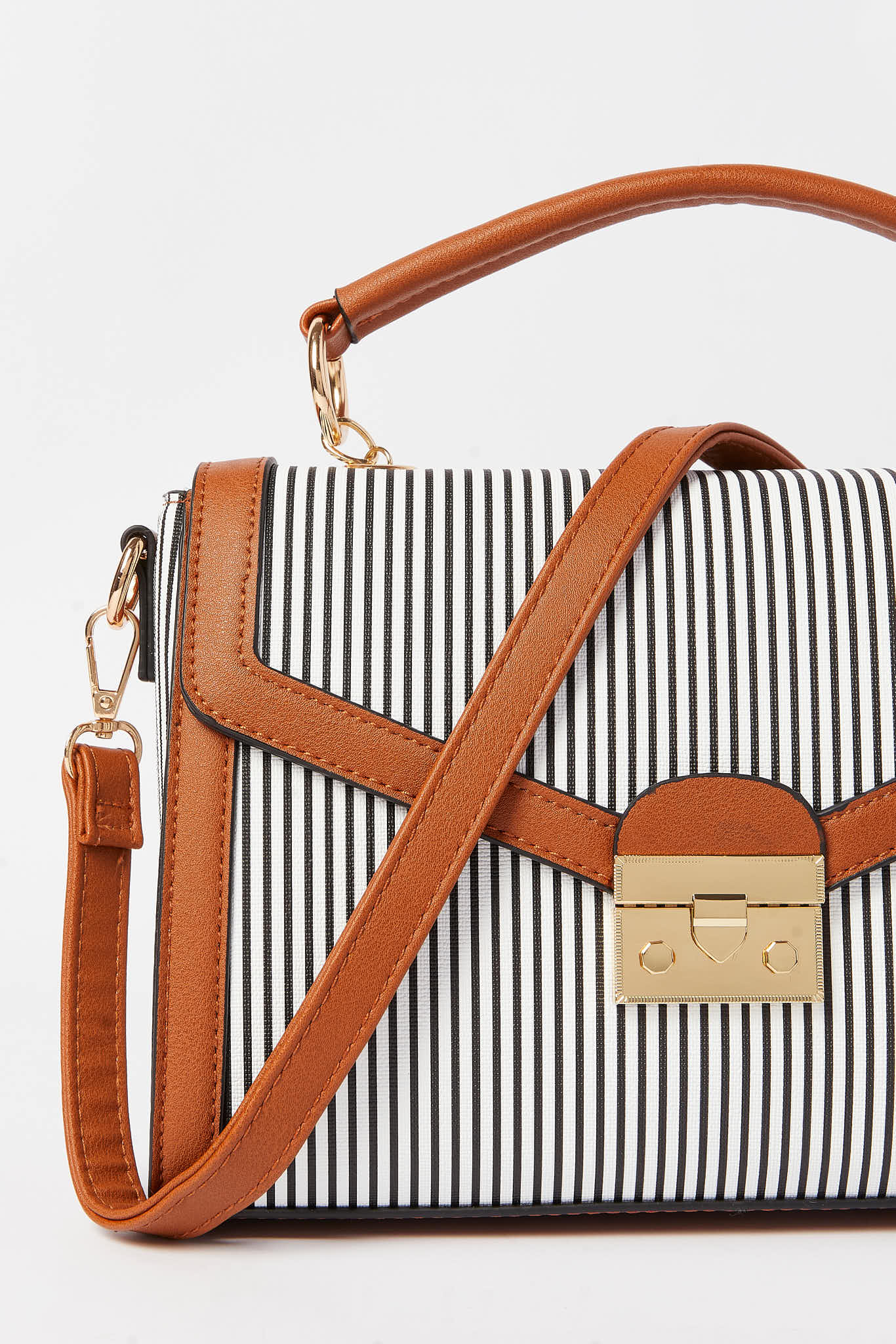 Redtag-White-And-Black-Nautical-Stripes-Day-Bag-Category:Bags,-Colour:Assorted,-Dept:Ladieswear,-Filter:Women's-Accessories,-New-In,-New-In-Women-ACC,-Non-Sale,-S23A,-Section:Women,-Women-Bags-Women-