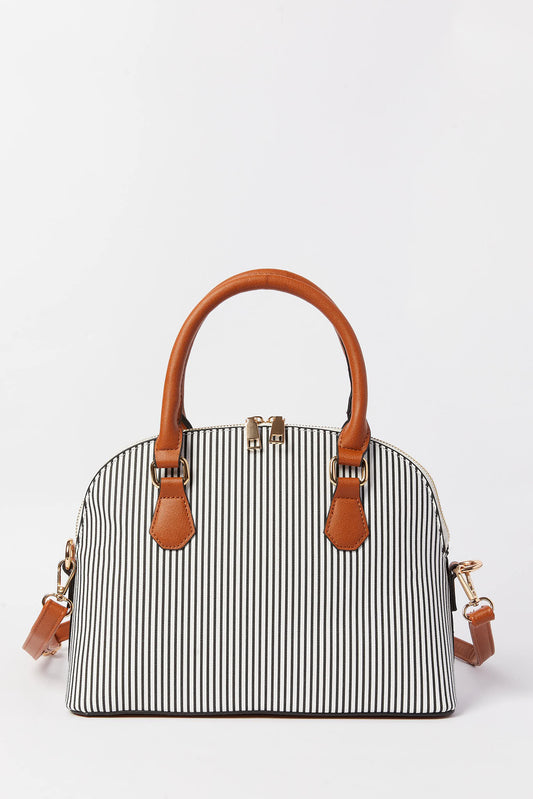 Redtag-White-And-Black-Nautical-Stripes-Day-Bag-Category:Bags,-Colour:Assorted,-Dept:Ladieswear,-Filter:Women's-Accessories,-New-In,-New-In-Women-ACC,-Non-Sale,-S23A,-Section:Women,-Women-Bags-Women-