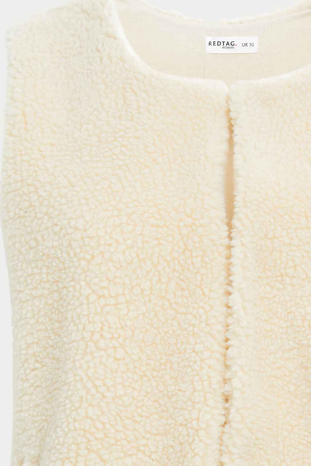 Redtag-Women-Ivory-Sleeveless-Fur-Jacket-Category:Jackets,-Colour:Ivory,-Deals:New-In,-Dept:Ladieswear,-Filter:Women's-Clothing,-New-In-Women-APL,-Non-Sale,-S23A,-Section:Women,-Women-Jackets-Women's-