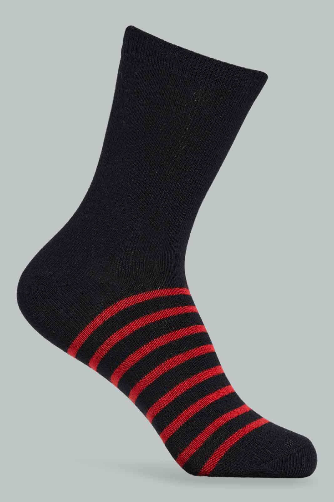 Redtag-Boys-Assorted-Pack-Of-3--Crew-Length---Black/-White/-Grey-365,-BSR-Socks,-Category:Socks,-Colour:Assorted,-Deals:New-In,-Filter:Senior-Boys-(8-to-14-Yrs),-New-In-BSR-APL,-Non-Sale,-Section:Boys-(0-to-14Yrs)-Senior-Boys-9 to 14 Years