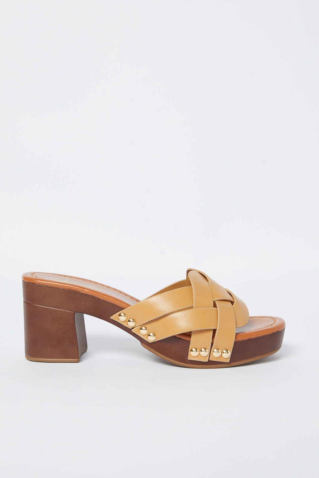 Redtag-Camel-Strappy-Clog-Category:Sandals,-Colour:Brown,-Deals:New-In,-Filter:Women's-Footwear,-LEC-Sandals,-N/A,-New-In-Women-FOO,-Non-Sale,-S23A,-Section:Women-Women's-