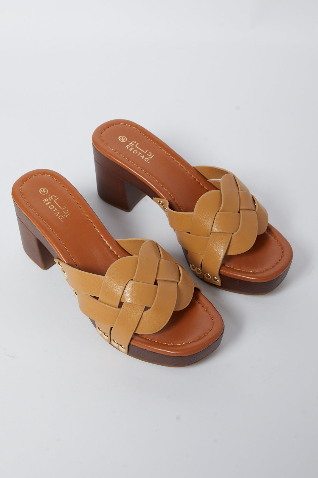 Redtag-Camel-Strappy-Clog-Category:Sandals,-Colour:Brown,-Deals:New-In,-Filter:Women's-Footwear,-LEC-Sandals,-N/A,-New-In-Women-FOO,-Non-Sale,-S23A,-Section:Women-Women's-