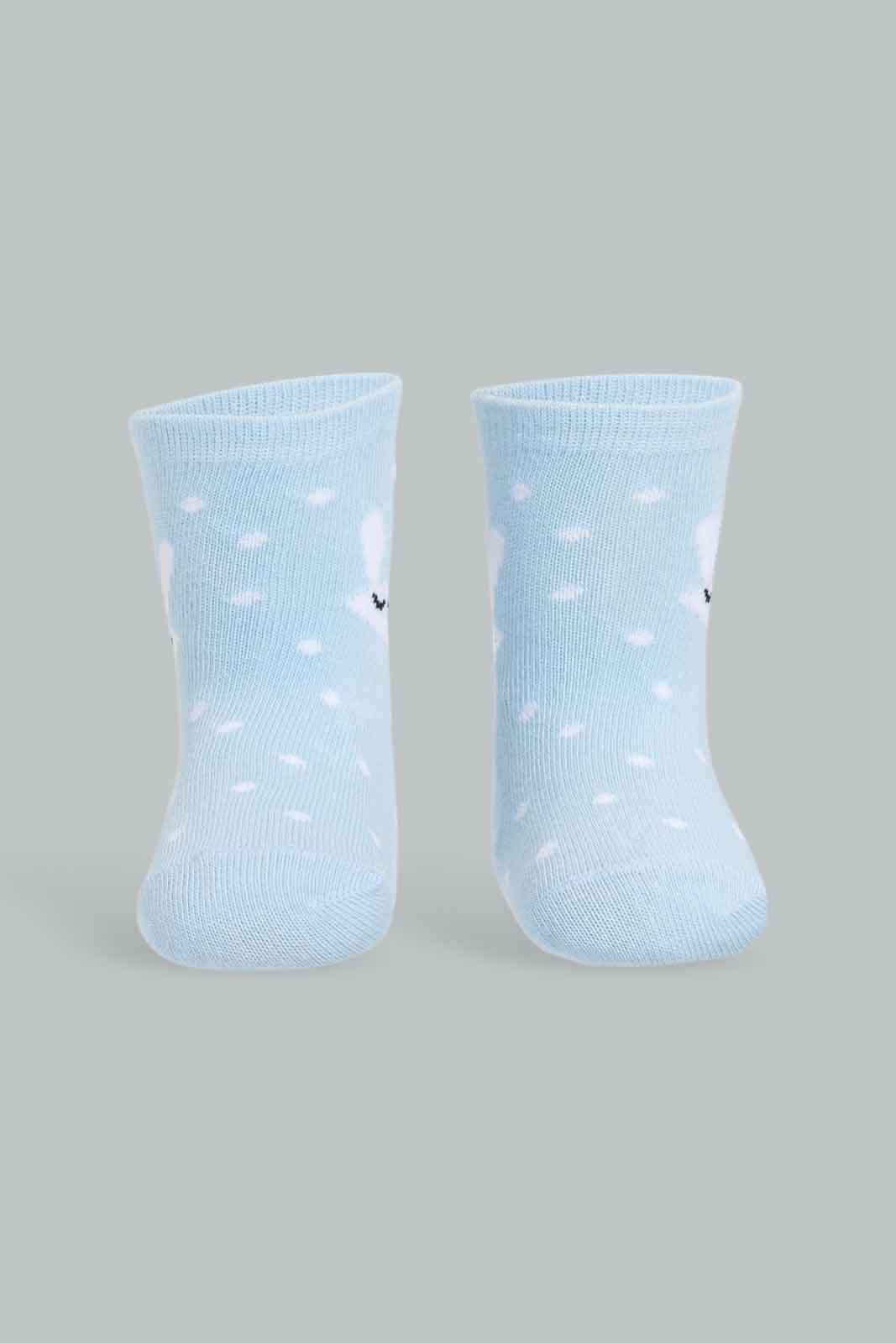 Redtag-Girls-4-Pack-Pink-And-Bule-365,-Category:Socks,-Colour:Apricot,-Deals:New-In,-Filter:Infant-Girls-(3-to-24-Mths),-ING-Socks,-New-In-ING-APL,-Non-Sale,-Section:Girls-(0-to-14Yrs)-Infant-Girls-3 to 24 Months
