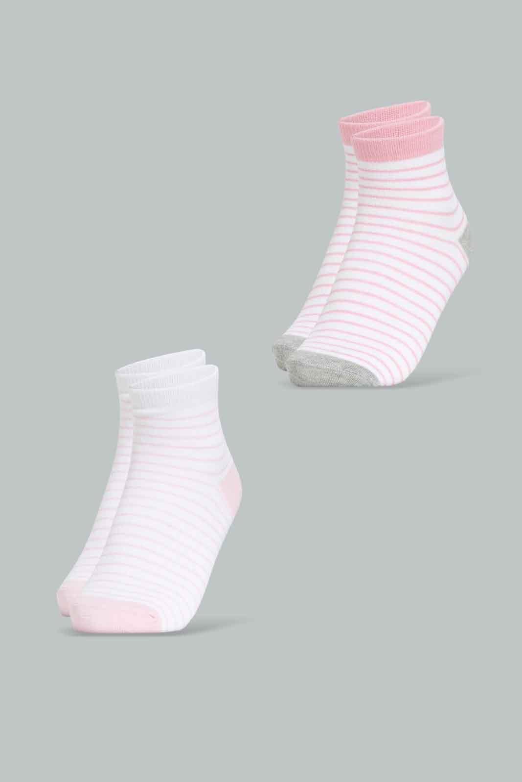 Redtag-Girls-Pack-Of-2-Ankle-Sock--Pink/Solid-365,-Category:Socks,-Colour:Apricot,-Deals:New-In,-Filter:Senior-Girls-(8-to-14-Yrs),-GSR-Socks,-New-In-GSR-APL,-Non-Sale,-Section:Girls-(0-to-14Yrs)-Senior-Girls-9 to 14 Years