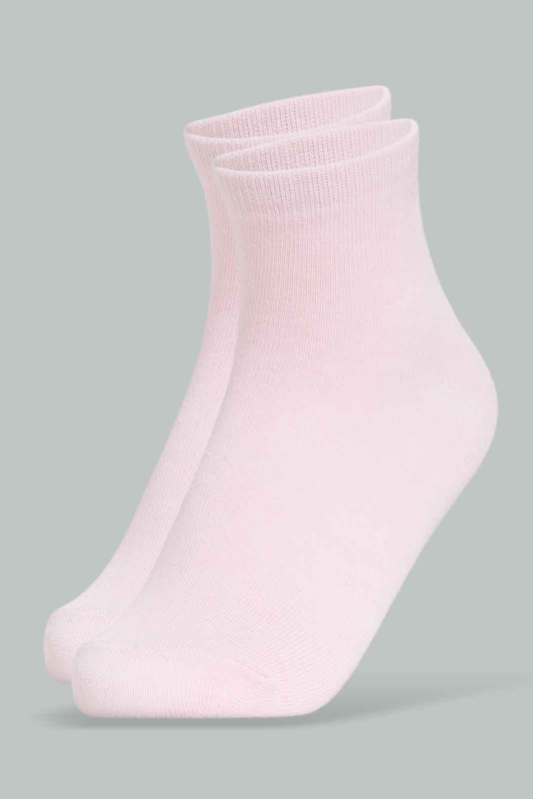 Redtag-Girls-Pink-Pack-Of-3-Ankle-Sock--Check/-Solid/-Stripe-365,-Category:Socks,-Colour:Apricot,-Deals:New-In,-Filter:Girls-(2-to-8-Yrs),-GIR-Socks,-New-In-GIR-APL,-Non-Sale,-Section:Girls-(0-to-14Yrs)-Girls-2 to 8 Years