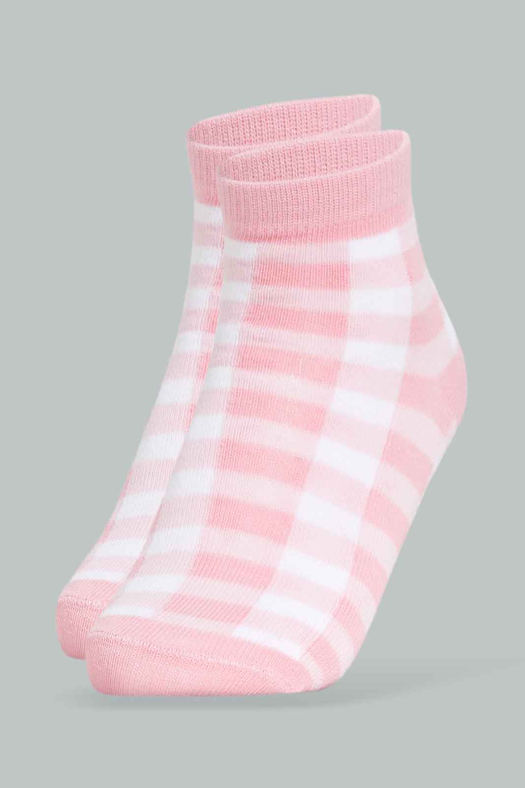 Redtag-Girls-Pink-Pack-Of-3-Ankle-Sock--Check/-Solid/-Stripe-365,-Category:Socks,-Colour:Apricot,-Deals:New-In,-Filter:Girls-(2-to-8-Yrs),-GIR-Socks,-New-In-GIR-APL,-Non-Sale,-Section:Girls-(0-to-14Yrs)-Girls-2 to 8 Years