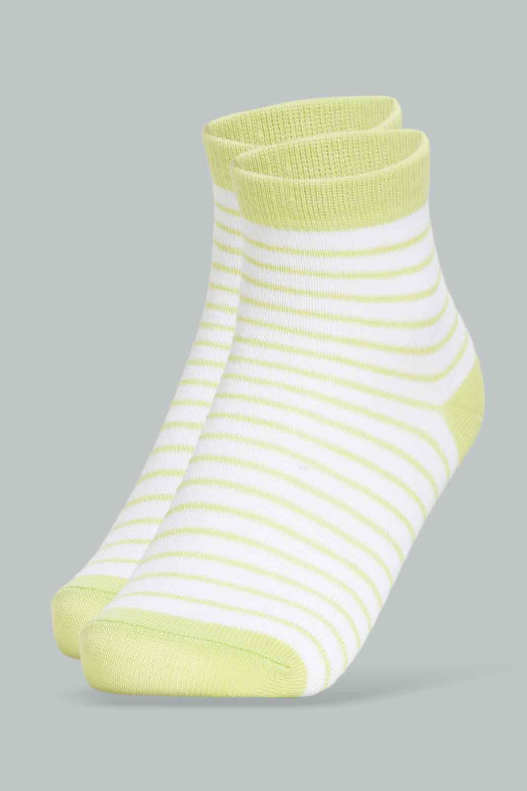 Redtag-Girls-Sage-Pack-Of-3-Ankle-Sock--Check/-Solid/-Stripe-365,-Category:Socks,-Colour:Assorted,-Deals:New-In,-Filter:Girls-(2-to-8-Yrs),-GIR-Socks,-New-In-GIR-APL,-Non-Sale,-Section:Girls-(0-to-14Yrs)-Girls-2 to 8 Years