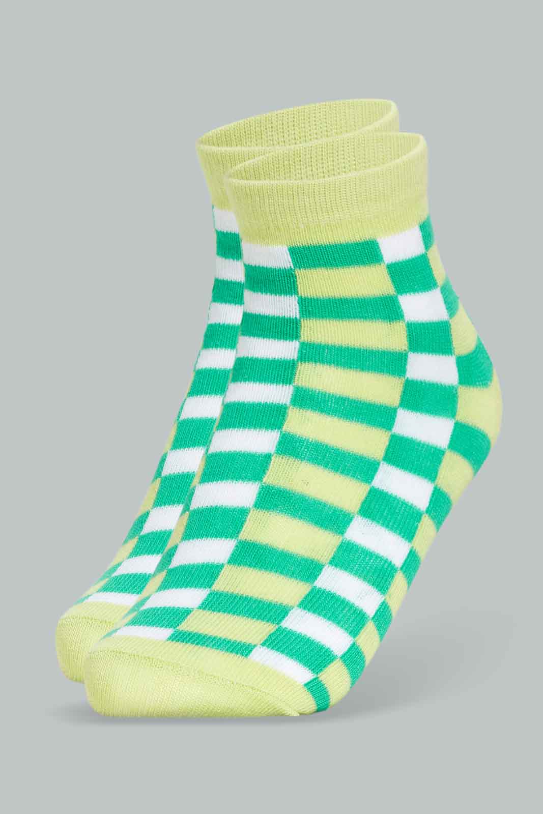 Redtag-Girls-Sage-Pack-Of-3-Ankle-Sock--Check/-Solid/-Stripe-365,-Category:Socks,-Colour:Assorted,-Deals:New-In,-Filter:Girls-(2-to-8-Yrs),-GIR-Socks,-New-In-GIR-APL,-Non-Sale,-Section:Girls-(0-to-14Yrs)-Girls-2 to 8 Years