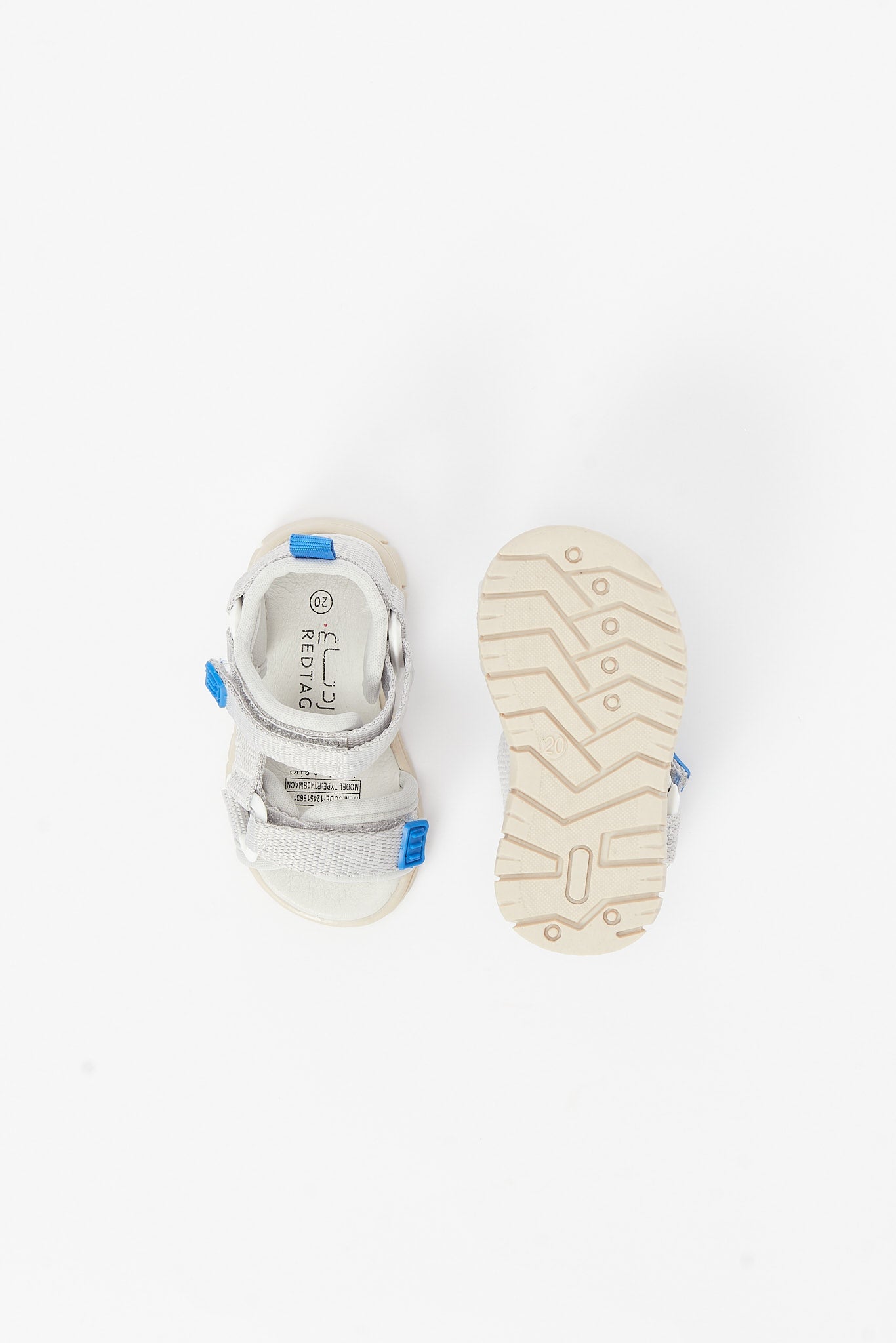 Redtag-Grey-Sport-Sandal-Category:Sandals,-Colour:Grey,-Deals:New-In,-Filter:Boys-Footwear-(1-to-3-Yrs),-INB-Sandals,-New-In-INB-FOO,-Non-Sale,-RMD,-S23B,-Section:Boys-(0-to-14Yrs)-Infant-Boys-1 to 3 Years