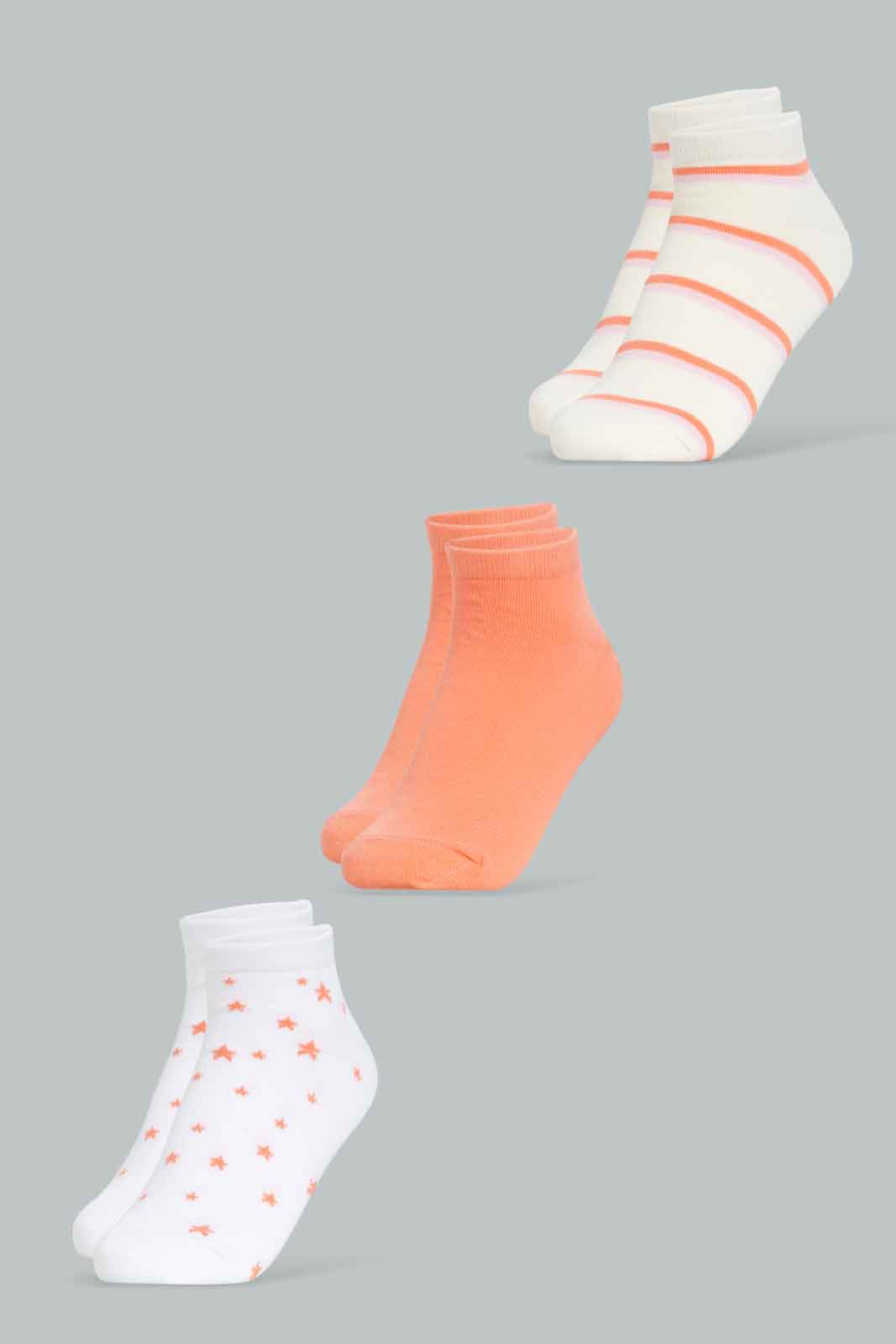 Redtag-Women-Assoted-Multi-Color-3Pk-Ladies-Ankle-Socks-365,-Category:Socks,-Colour:Assorted,-Deals:New-In,-Dept:Ladieswear,-Filter:Women's-Clothing,-New-In-Women-APL,-Non-Sale,-Section:Women,-Women-Socks--