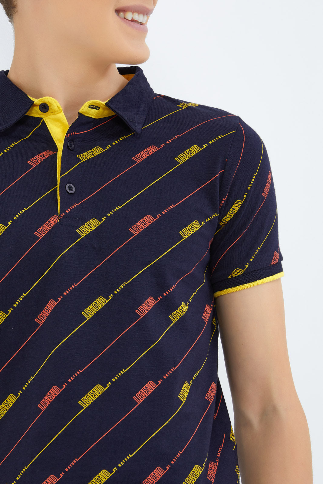 Redtag-Boys-Navy-Allover-Print-Polo-BSR-Polo-T-Shirts,-Category:Polo-T-Shirts,-Colour:Navy,-Deals:New-In,-Dept:Boys,-Filter:Senior-Boys-(8-to-14-Yrs),-New-In-BSR-APL,-Non-Sale,-S23B,-Section:Boys-(0-to-14Yrs)-Senior-Boys-9 to 14 Years