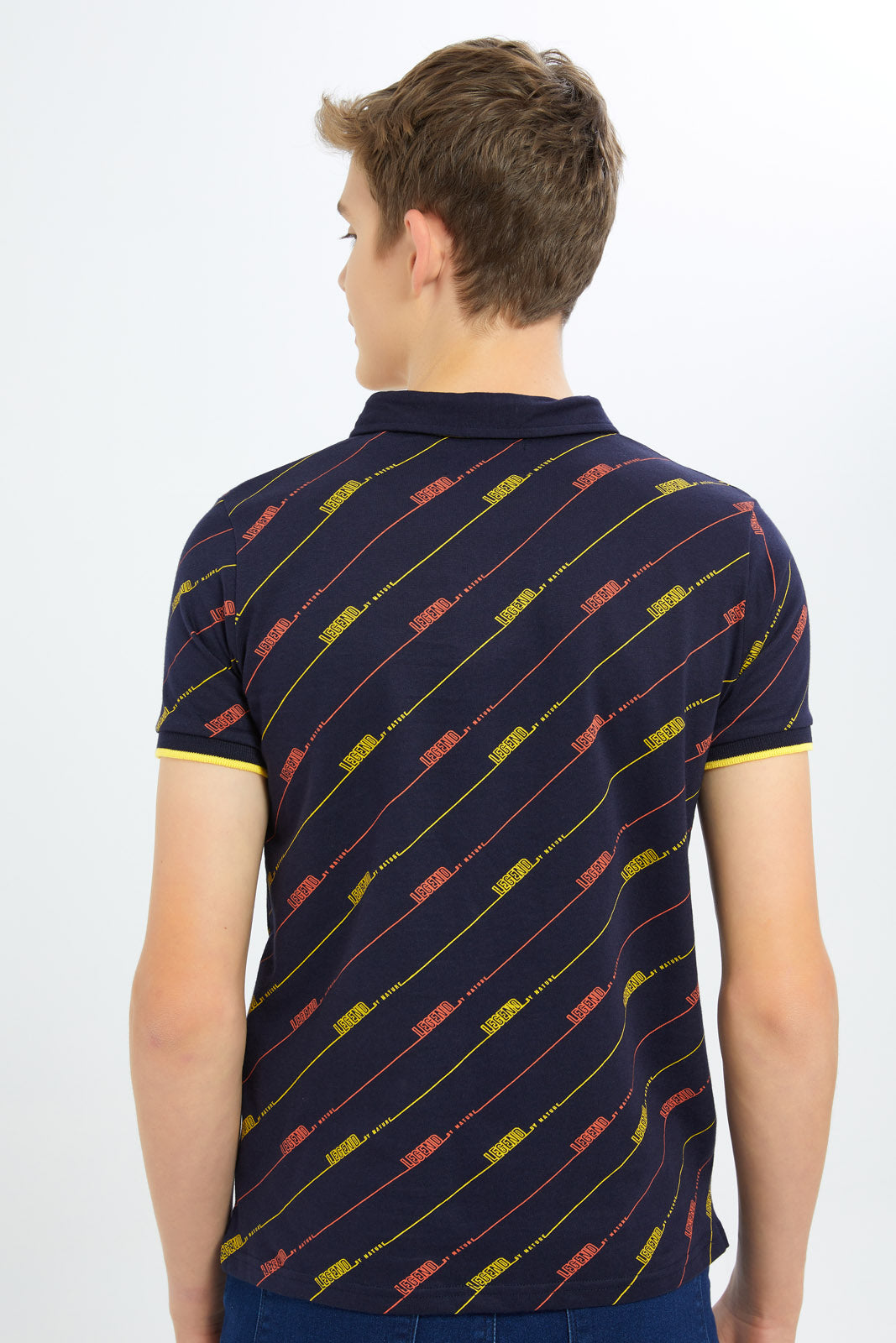 Redtag-Boys-Navy-Allover-Print-Polo-BSR-Polo-T-Shirts,-Category:Polo-T-Shirts,-Colour:Navy,-Deals:New-In,-Dept:Boys,-Filter:Senior-Boys-(8-to-14-Yrs),-New-In-BSR-APL,-Non-Sale,-S23B,-Section:Boys-(0-to-14Yrs)-Senior-Boys-9 to 14 Years