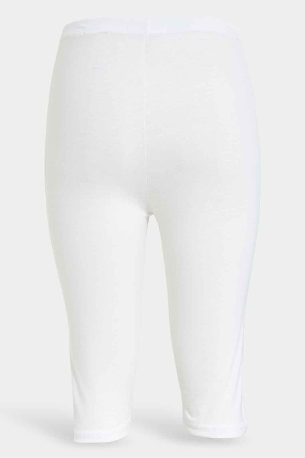Redtag-Women-White-Knee-Length-Capri-Category:Leggings,-Colour:White,-Deals:New-In,-Dept:Ladieswear,-Filter:Women's-Clothing,-New-In-Women-APL,-Non-Sale,-S23A,-Section:Women,-Women-Leggings-Women's-