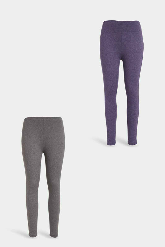 Redtag-Women-Ladies-2-Pack-Legging-Category:Leggings,-Colour:Assorted,-Deals:New-In,-Dept:Ladieswear,-Filter:Women's-Clothing,-New-In-Women-APL,-Non-Sale,-S23A,-Section:Women,-Women-Leggings-Women's-