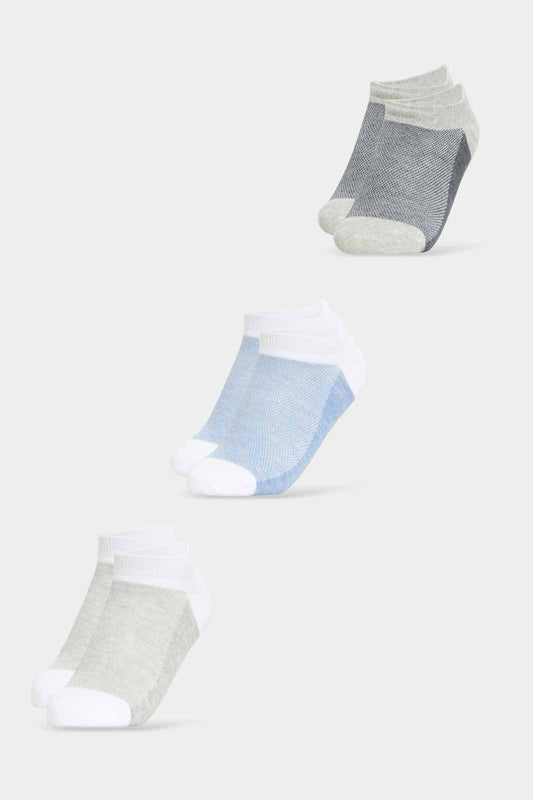 Redtag-Men-White/Grey/White-Invisible-Socks-365,-Category:Socks,-Colour:Assorted,-Deals:New-In,-Dept:Menswear,-Filter:Men's-Clothing,-Men-Socks,-New-In-Men-APL,-Non-Sale,-Section:Men-Men's-