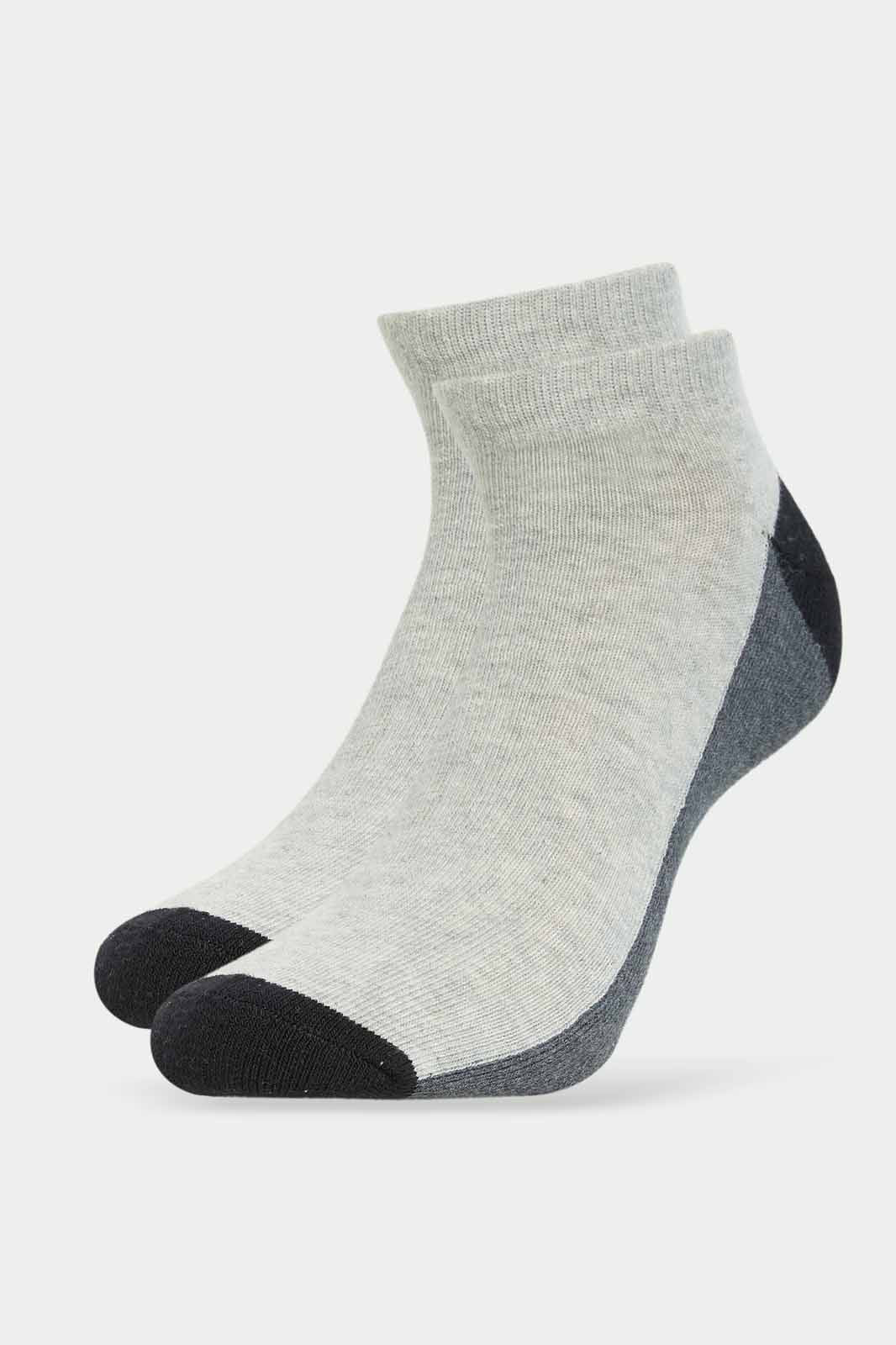 Redtag-Men-White/Grey/Black-1/2-Terry-Ankle-Socks-365,-Category:Socks,-Colour:Assorted,-Deals:New-In,-Dept:Menswear,-Filter:Men's-Clothing,-Men-Socks,-New-In-Men-APL,-Non-Sale,-Section:Men-Men's-